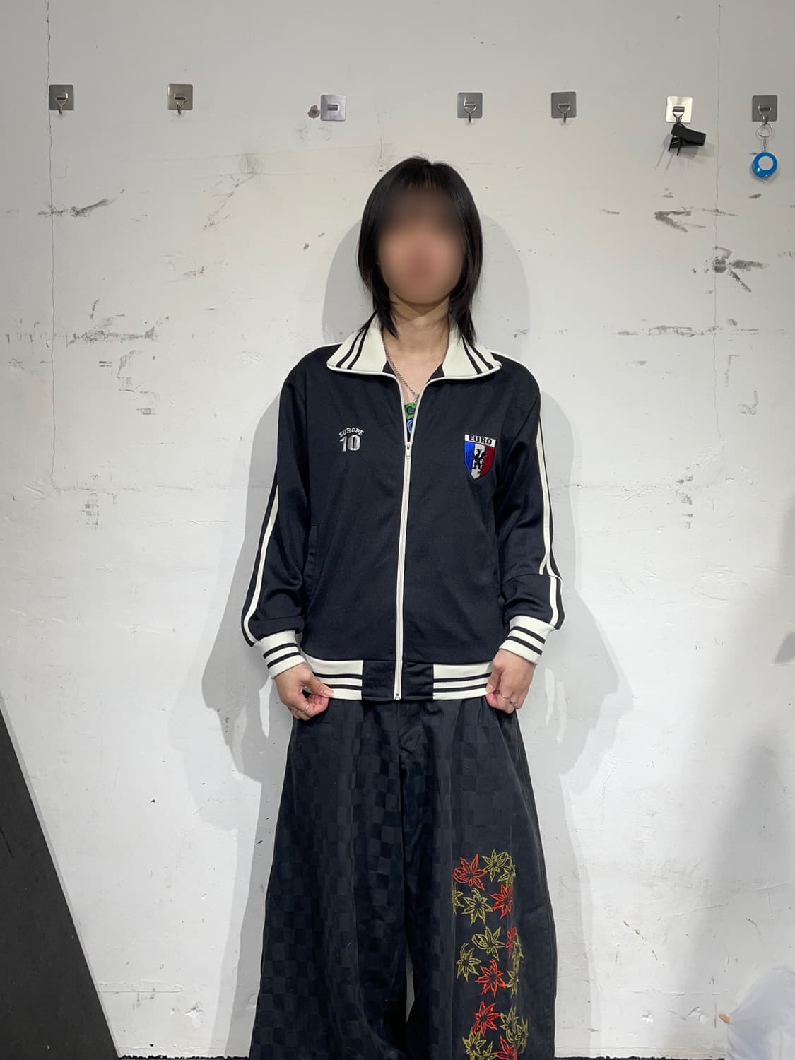 일본빈티지 y2k 블랙 져지 M 상품이미지3