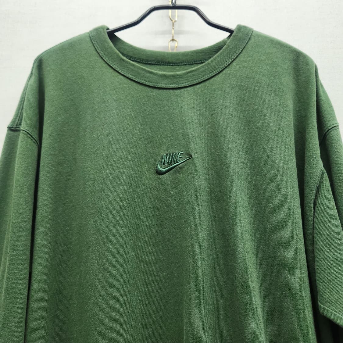 나이키 미들 로고자수 그린 롱슬리브 XL(XL) 상품이미지2