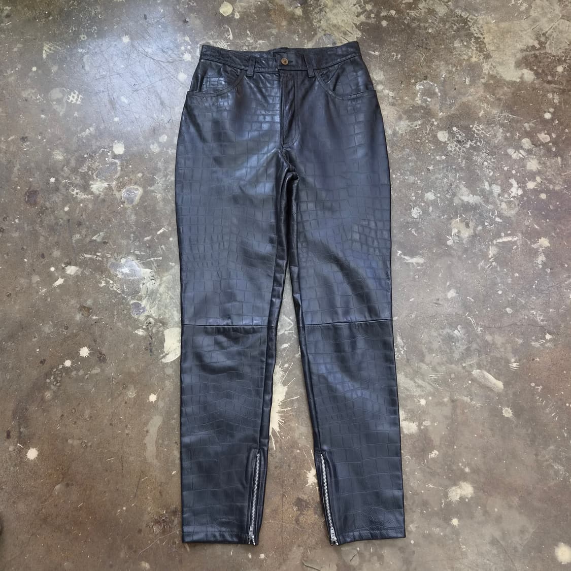 S) 빈티지 보테가베네타 리얼레더 팬츠 가죽바지 메이드 인 이태리 상품이미지1