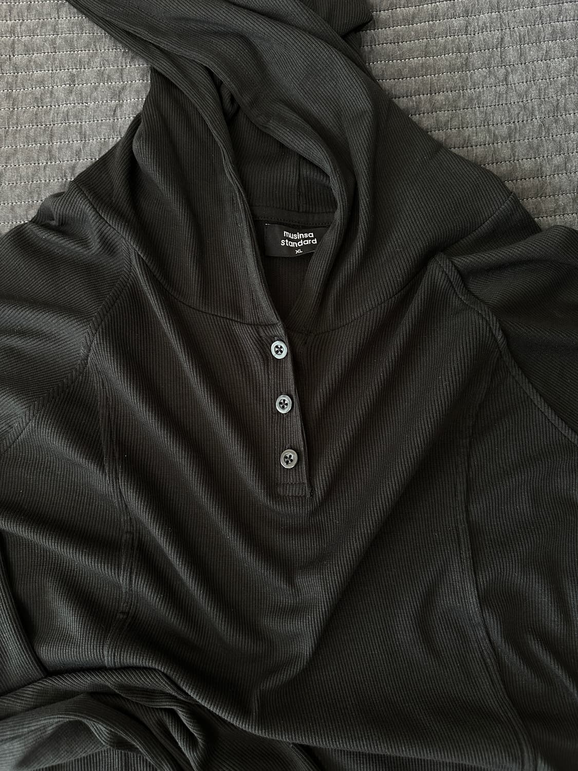 (새상품)무신사스탠다드우먼 슬림 후드긴팔티셔츠XL 상품이미지5