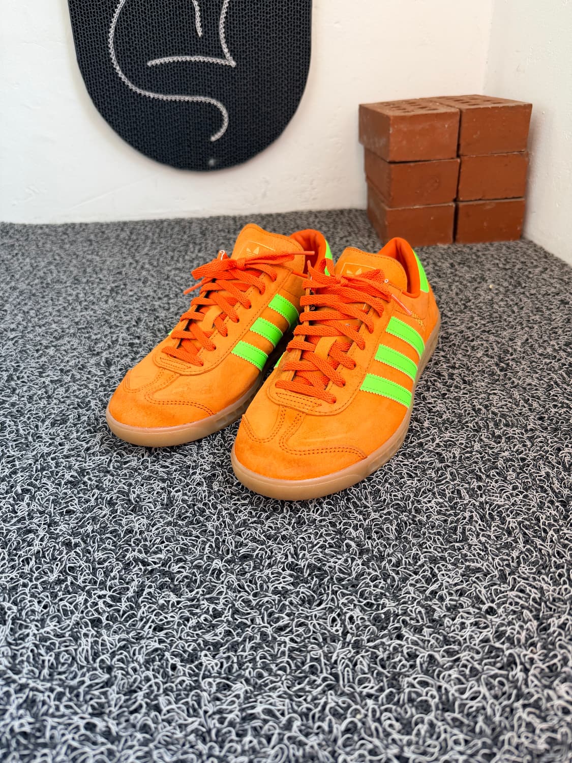 아디다스 함부르크 오렌지/네온 그린 상품이미지3