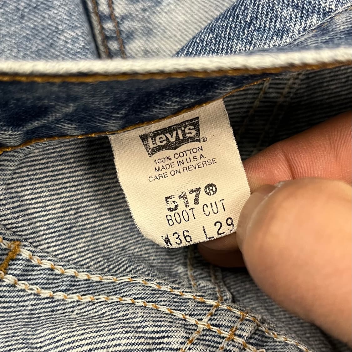 90s Levis517 데님 부츠컷 (34“) 상품이미지5