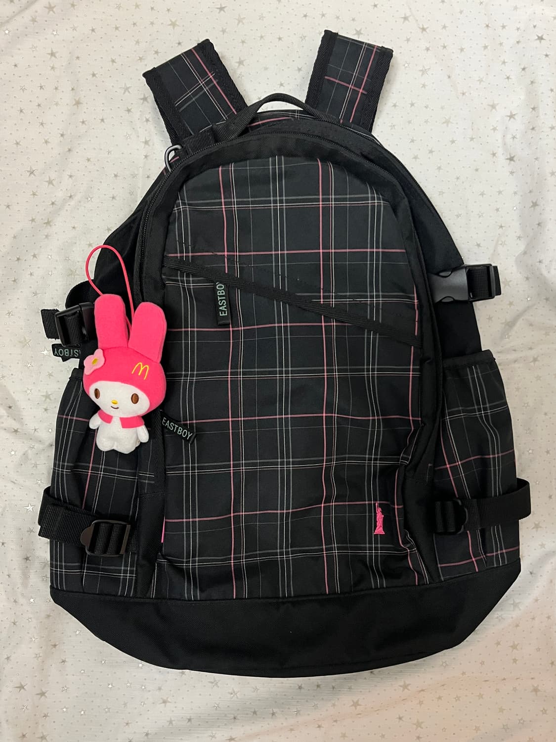 블랙핑크 체크패턴 백팩 + 마이멜로디 🎀 상품이미지6