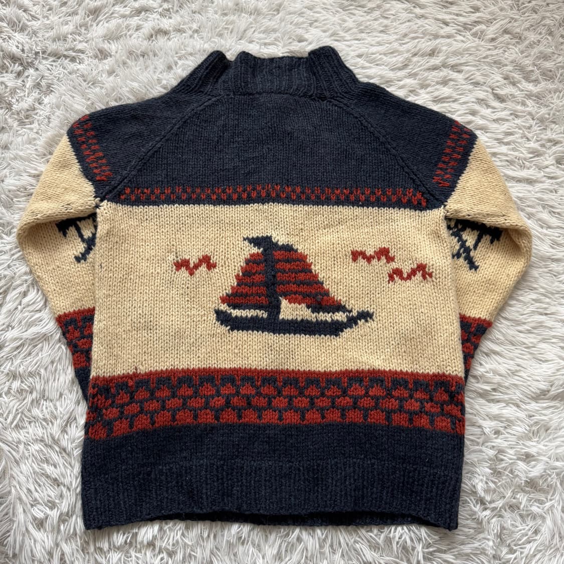 JOINT WORKS 일본빈티지 노르딕 단추 울 니트 가디건 울가디건 상품이미지3