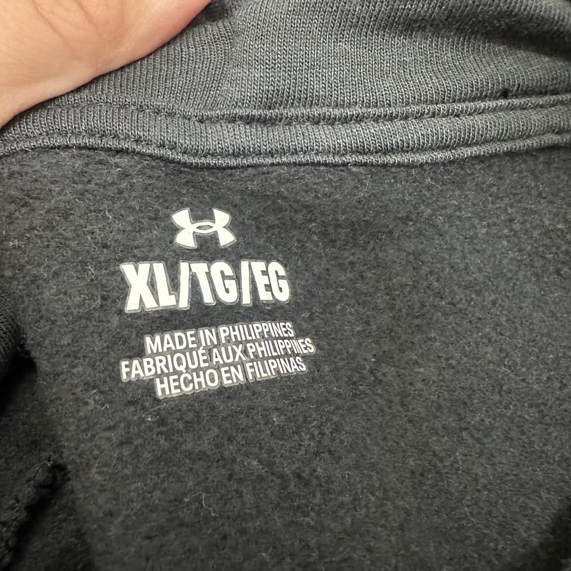 언더아머 기모 후드티 블랙 XL 상품이미지3