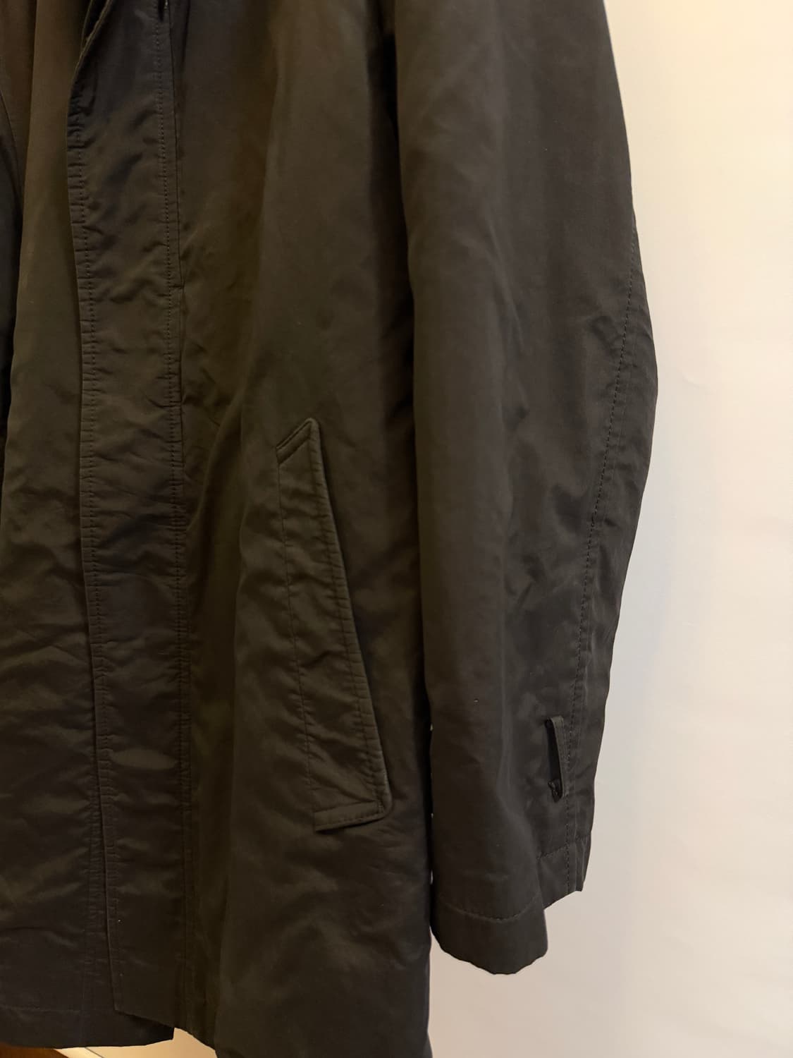 빈티지 하이넥 버튼 하프코트 상품이미지5