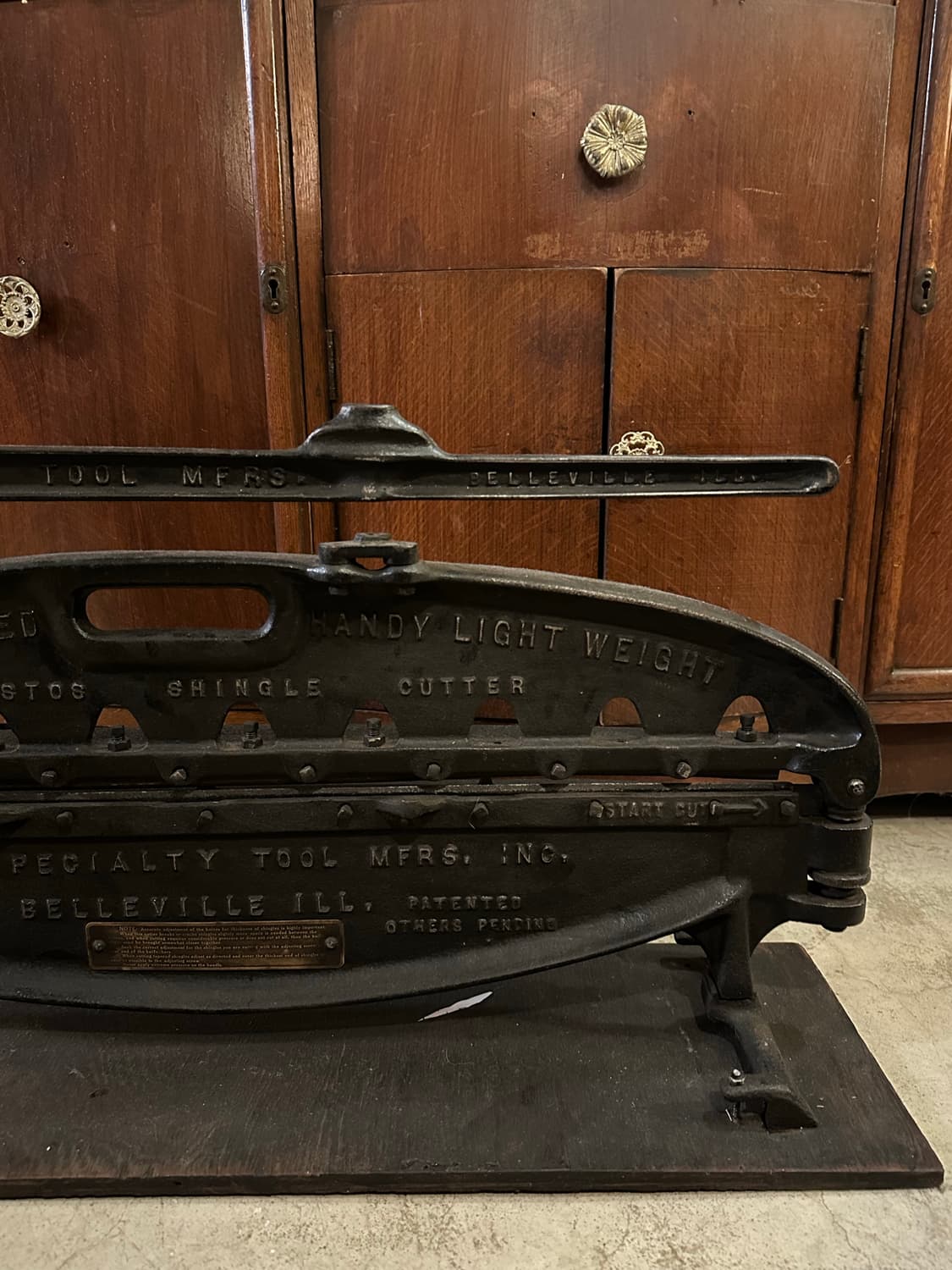1930s 미국 빈티지 앤틱 석면 절단기 작두 인테리어 소품 상품이미지3