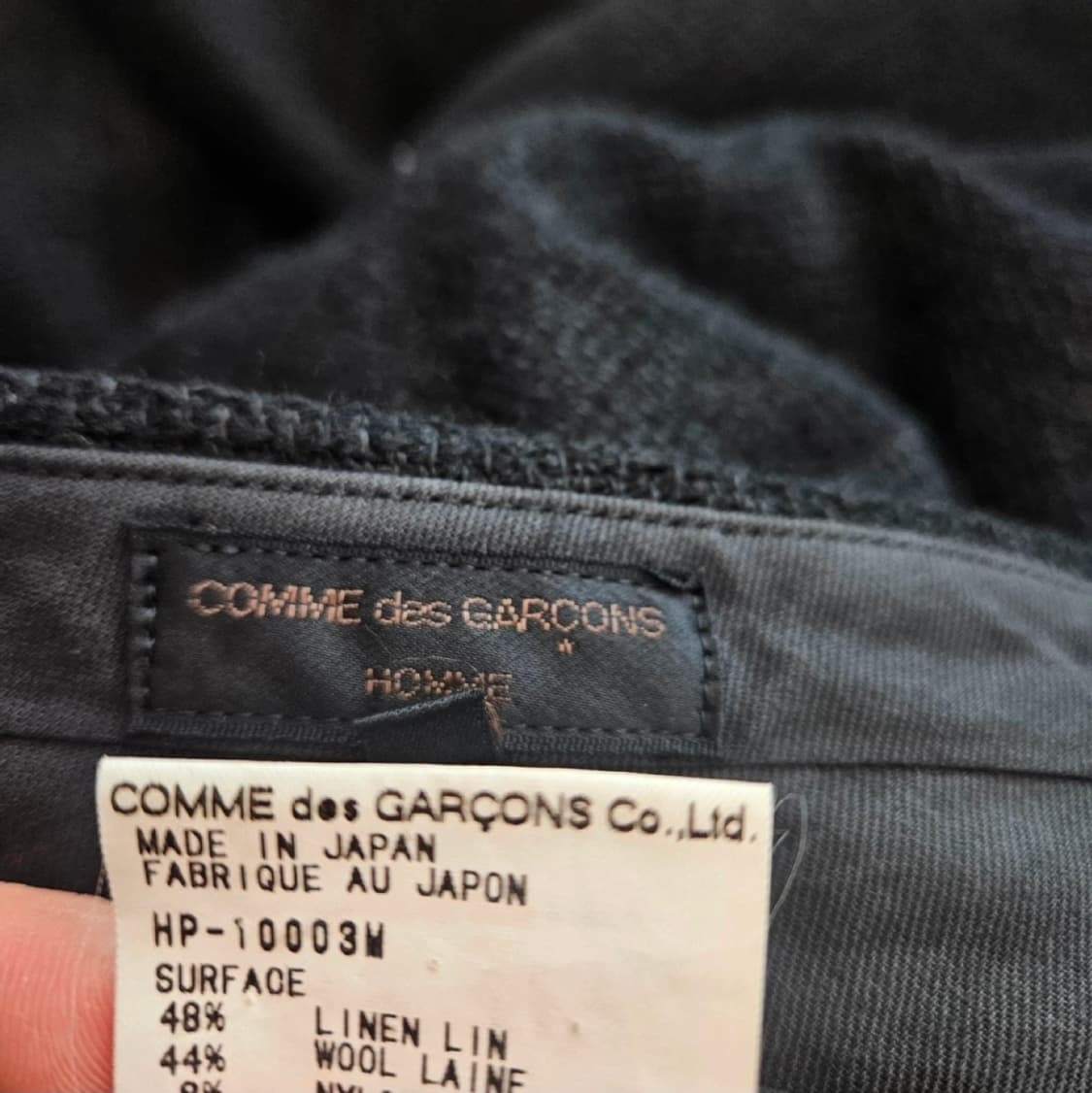 [M] 꼼데가르송 옴므 린넨 울 셋업 상품이미지5