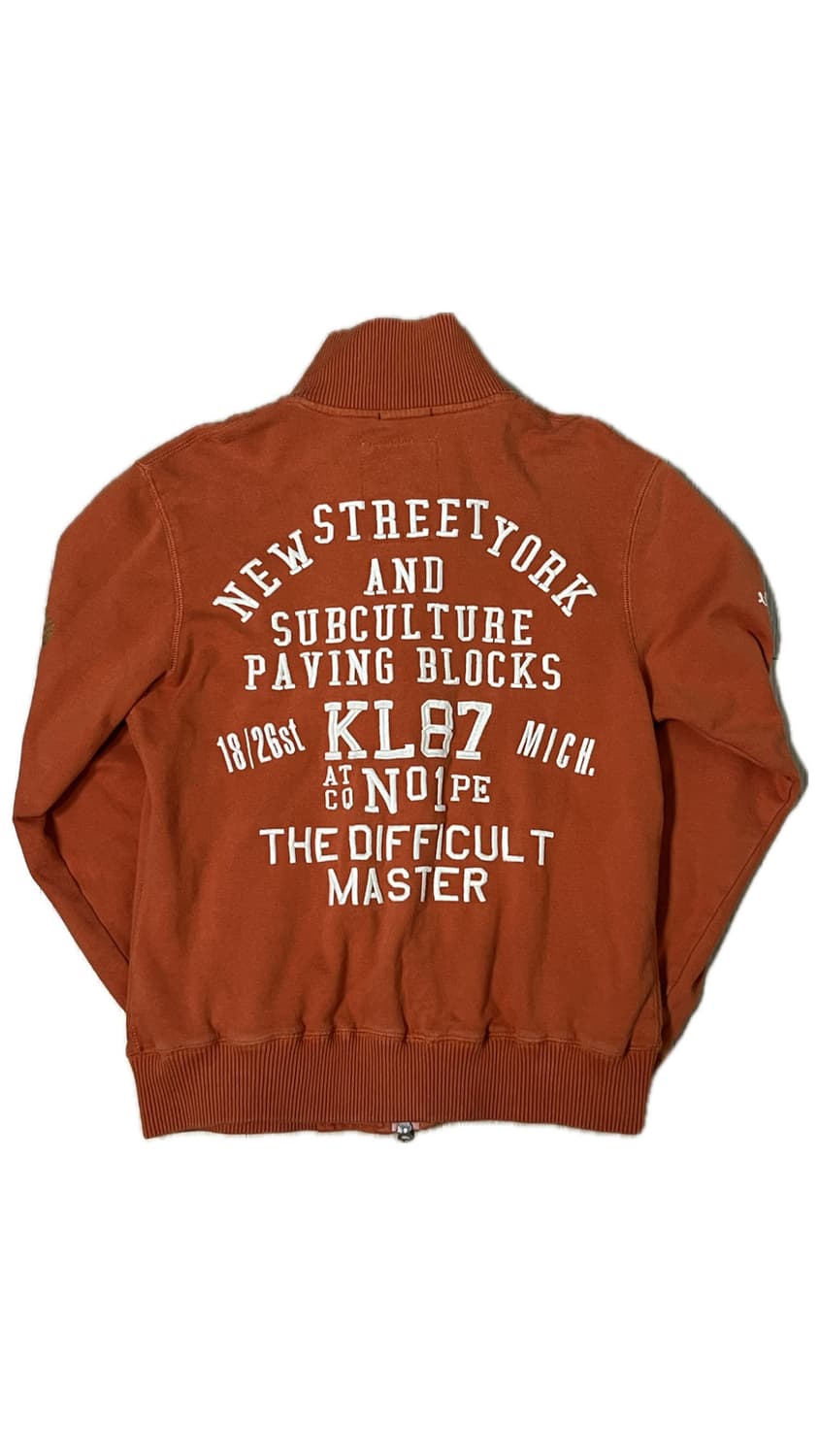 오렌지 스웨트 바시티 집업 상품이미지7