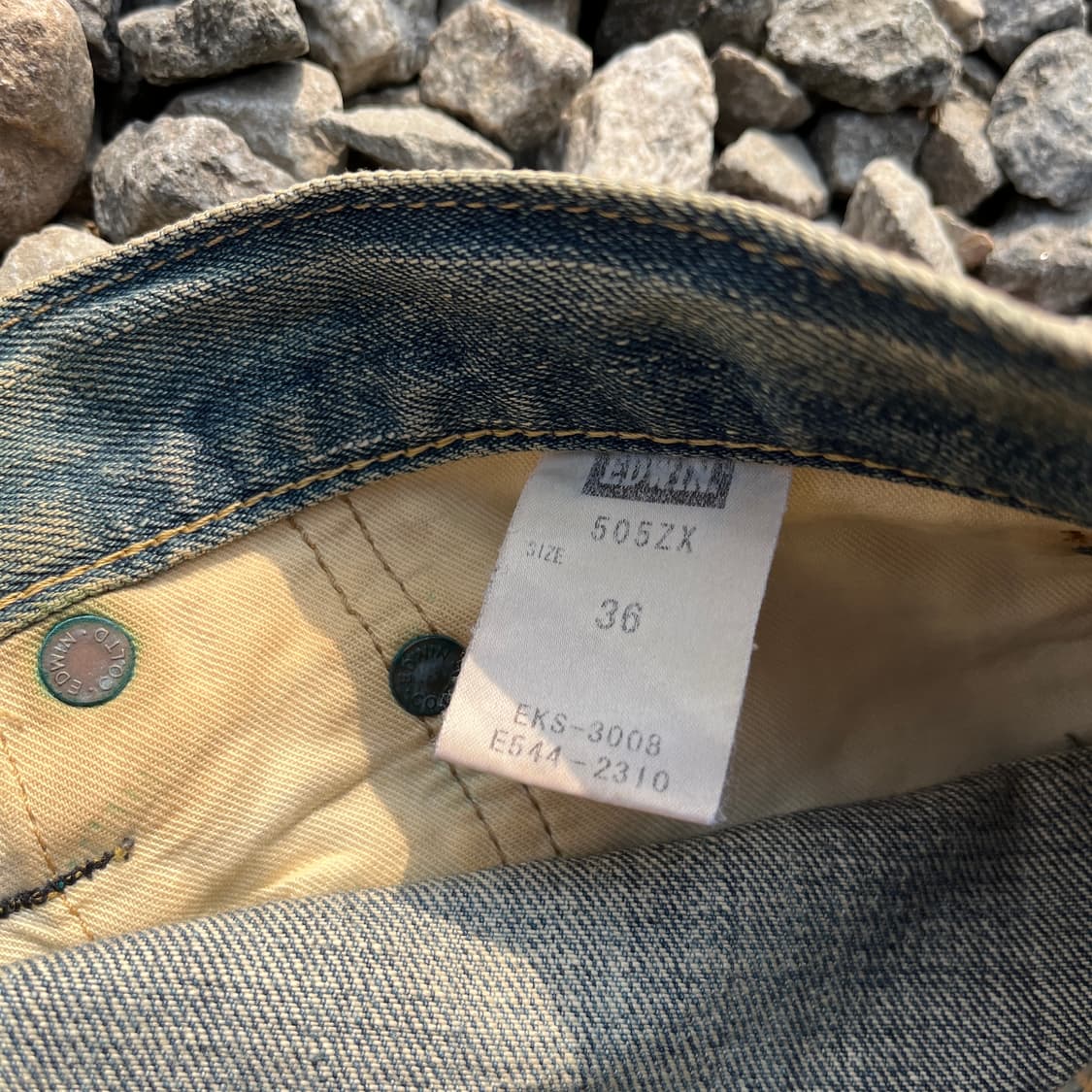 90s에드윈(JAPAN) 505ZX 신치백 셀비지 데님(실측확인) 상품이미지7
