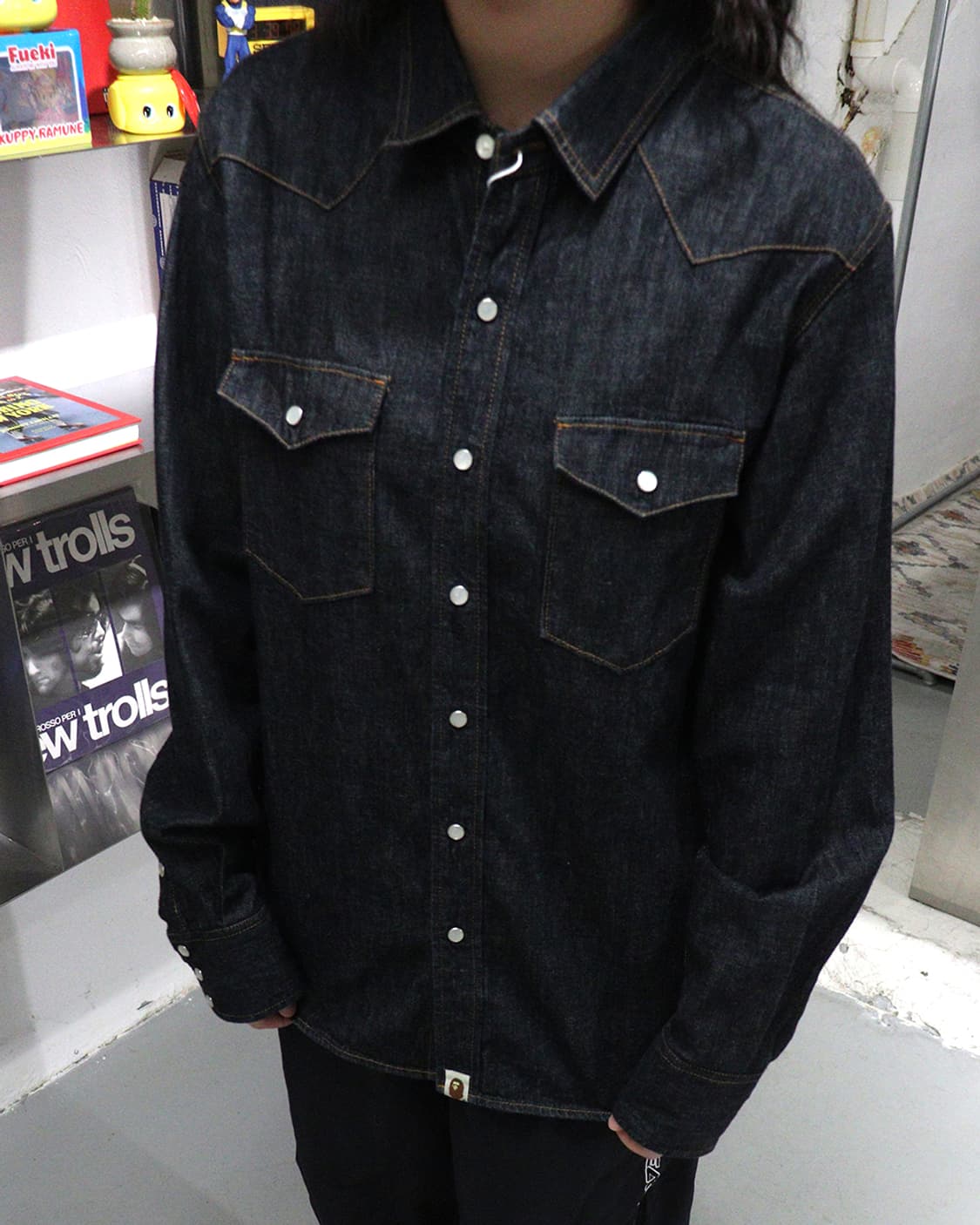 베이프 A BATHING APE Champion Denim Shirt 상품이미지5