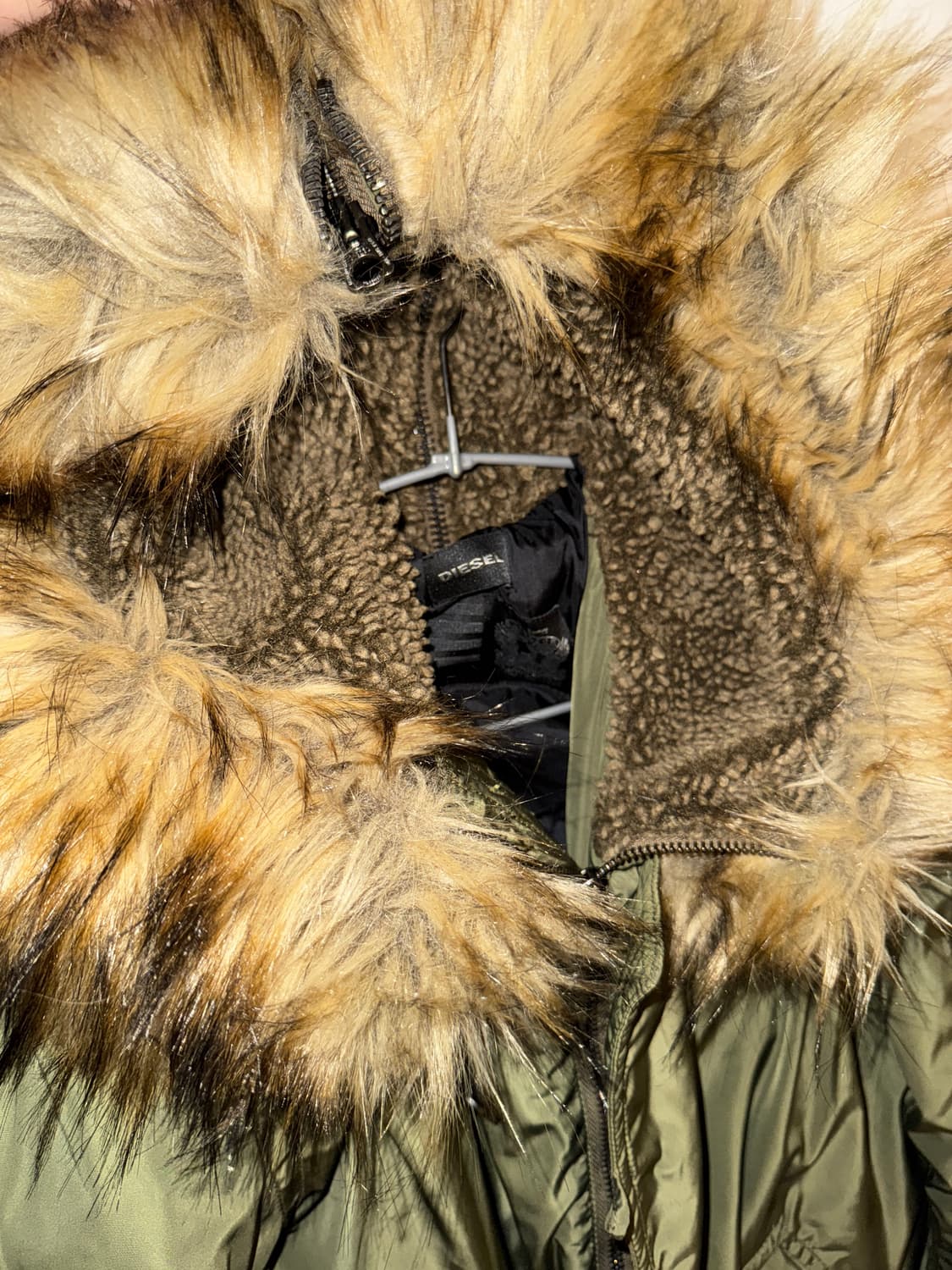 디젤 퍼 후드 봄버자켓 상품이미지3