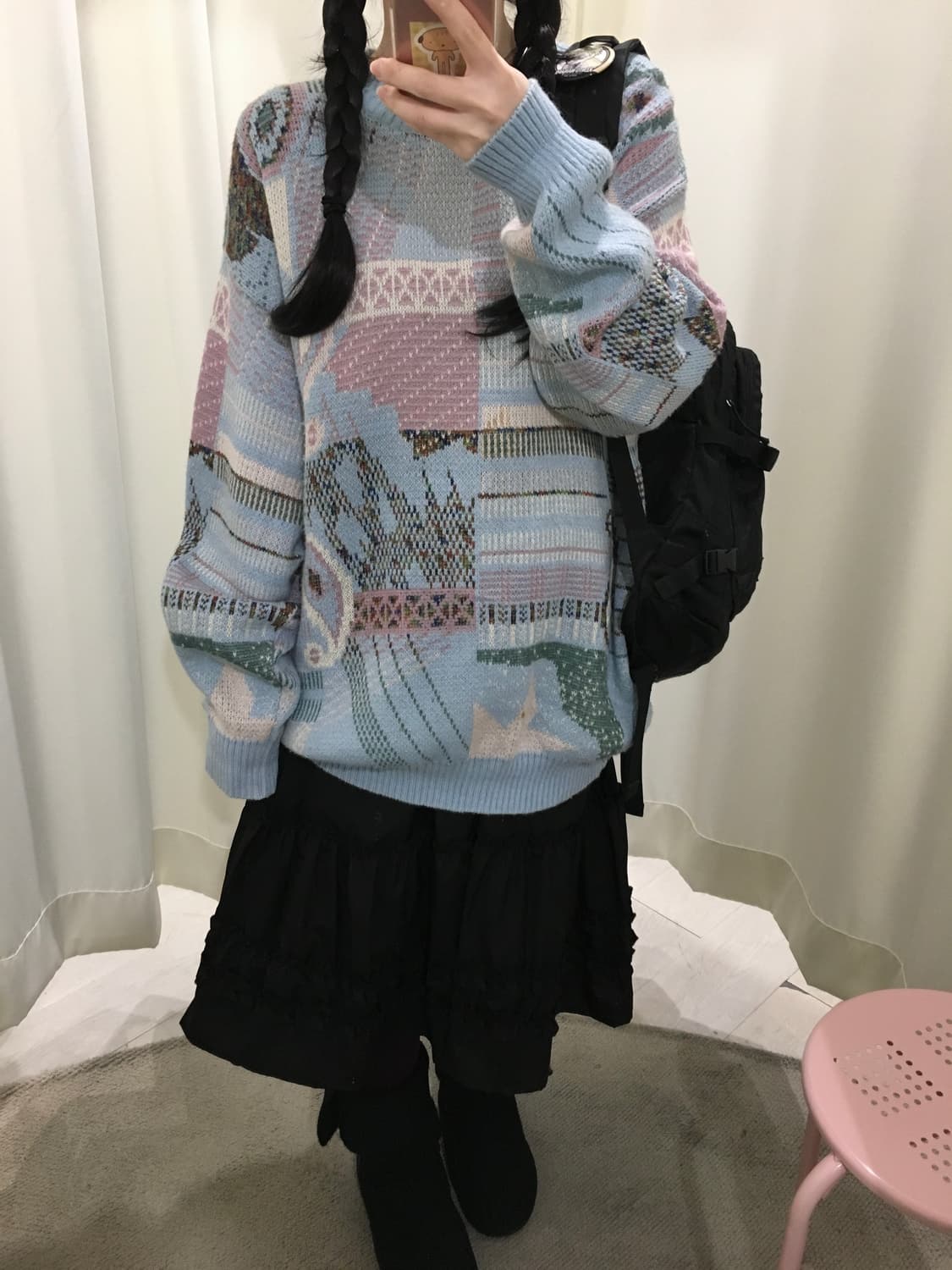 carlolana pattern knit 상품이미지3