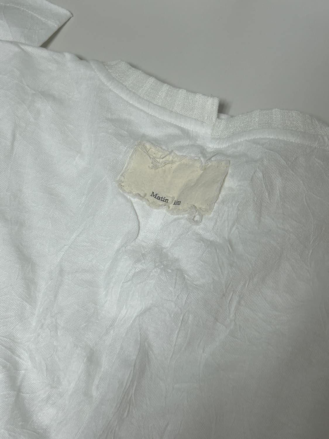 마뗑킴 vintage straight top in white 상품이미지1