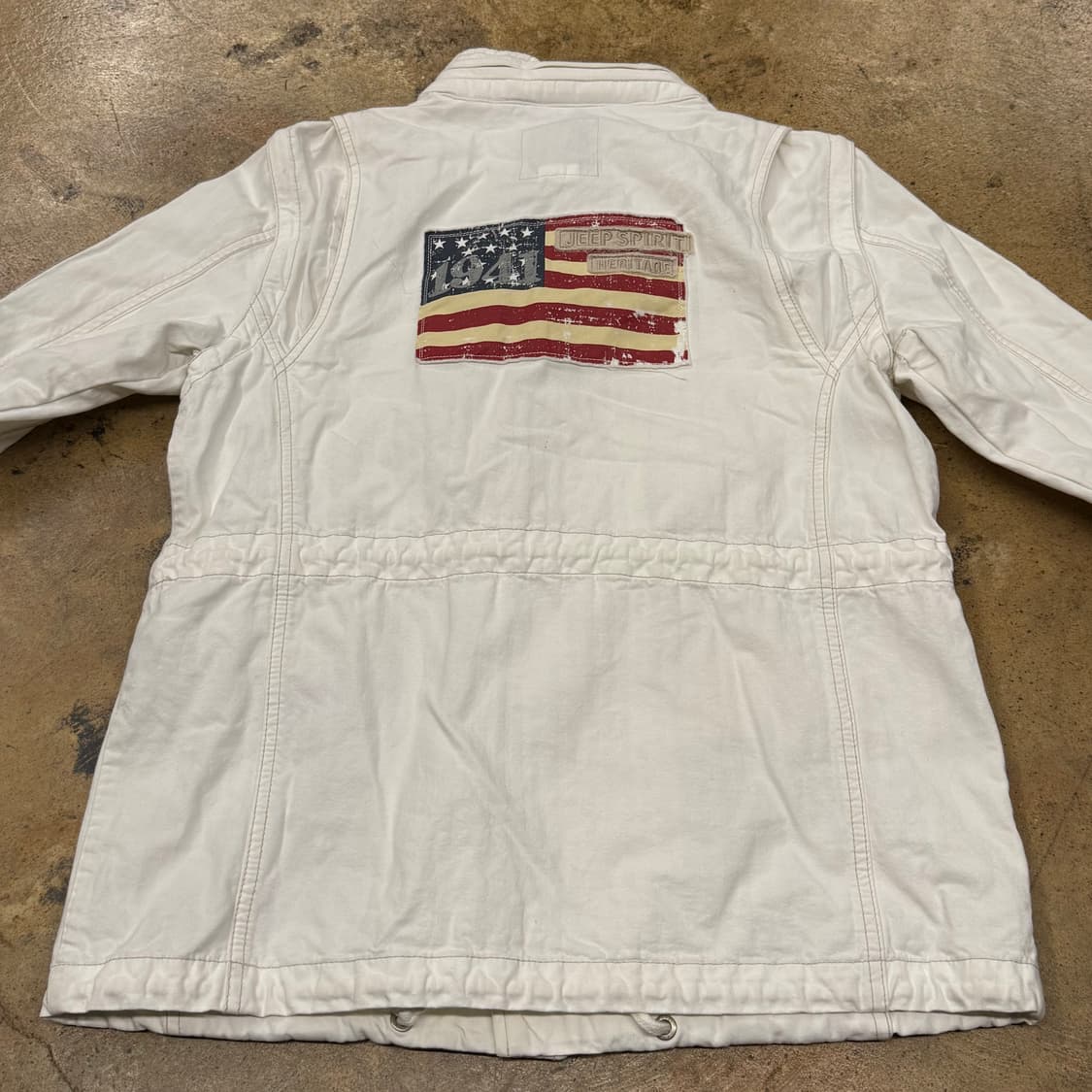 [정품/S] Jeep Spirit 빈티지 화이트 야상 점퍼 b15 상품이미지4