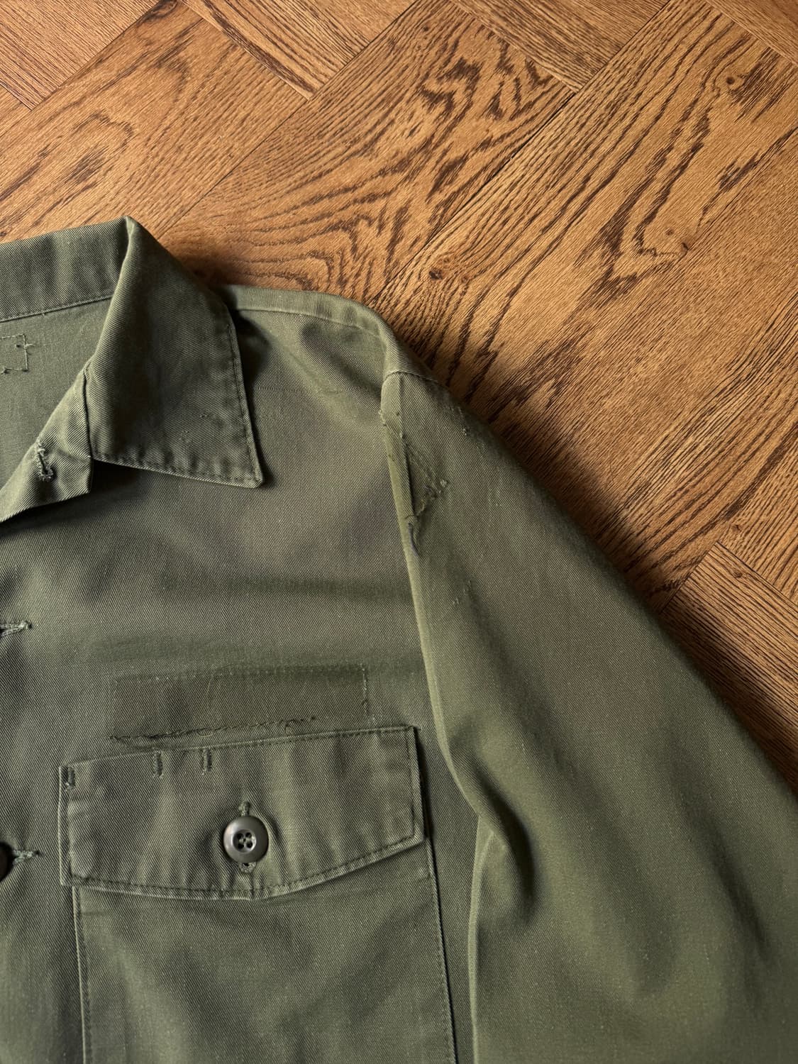 [L]70's 오리지널 U.S ARMY OG-507 밀리터리 셔츠 상품이미지5