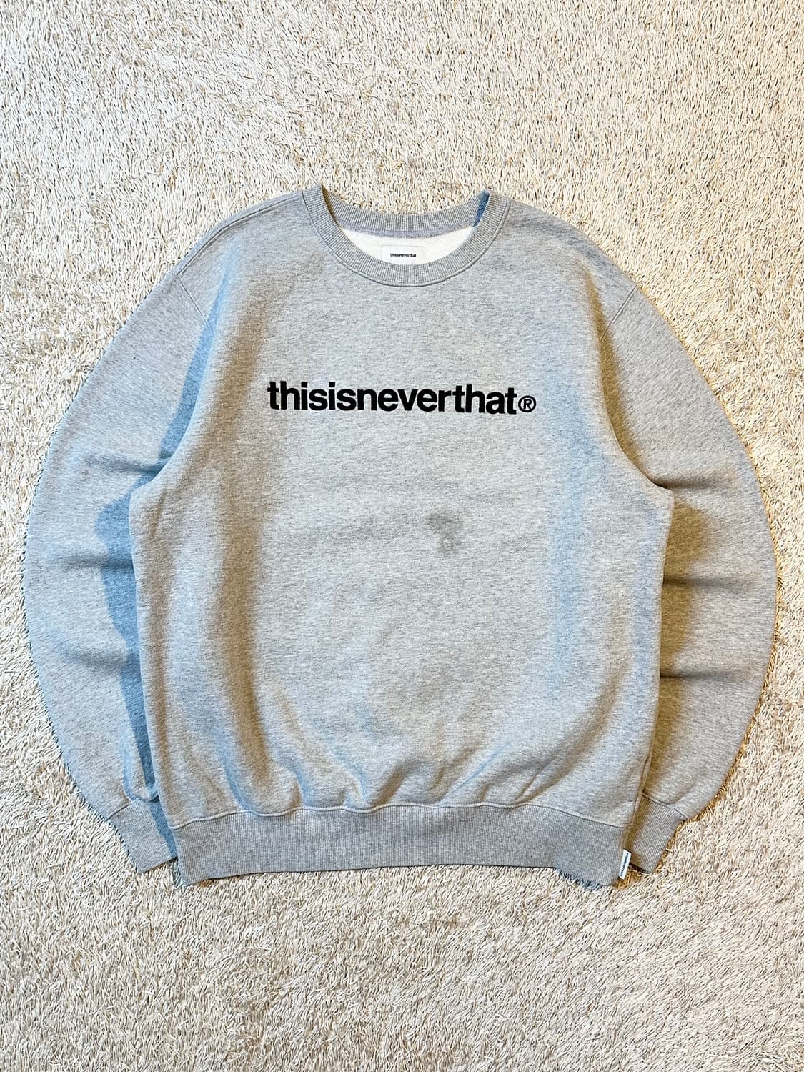 디스이즈네버댓 T-Logo 맨투맨 그레이 상품이미지1