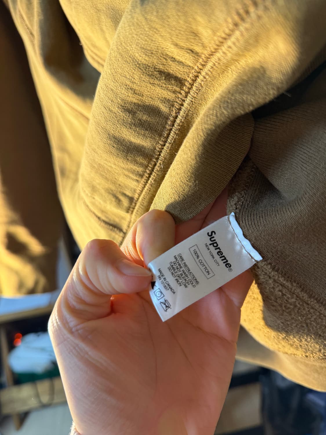 슈프림 [정품] 후드티 자수 톤온톤 로고 스웻셔츠 상품이미지4