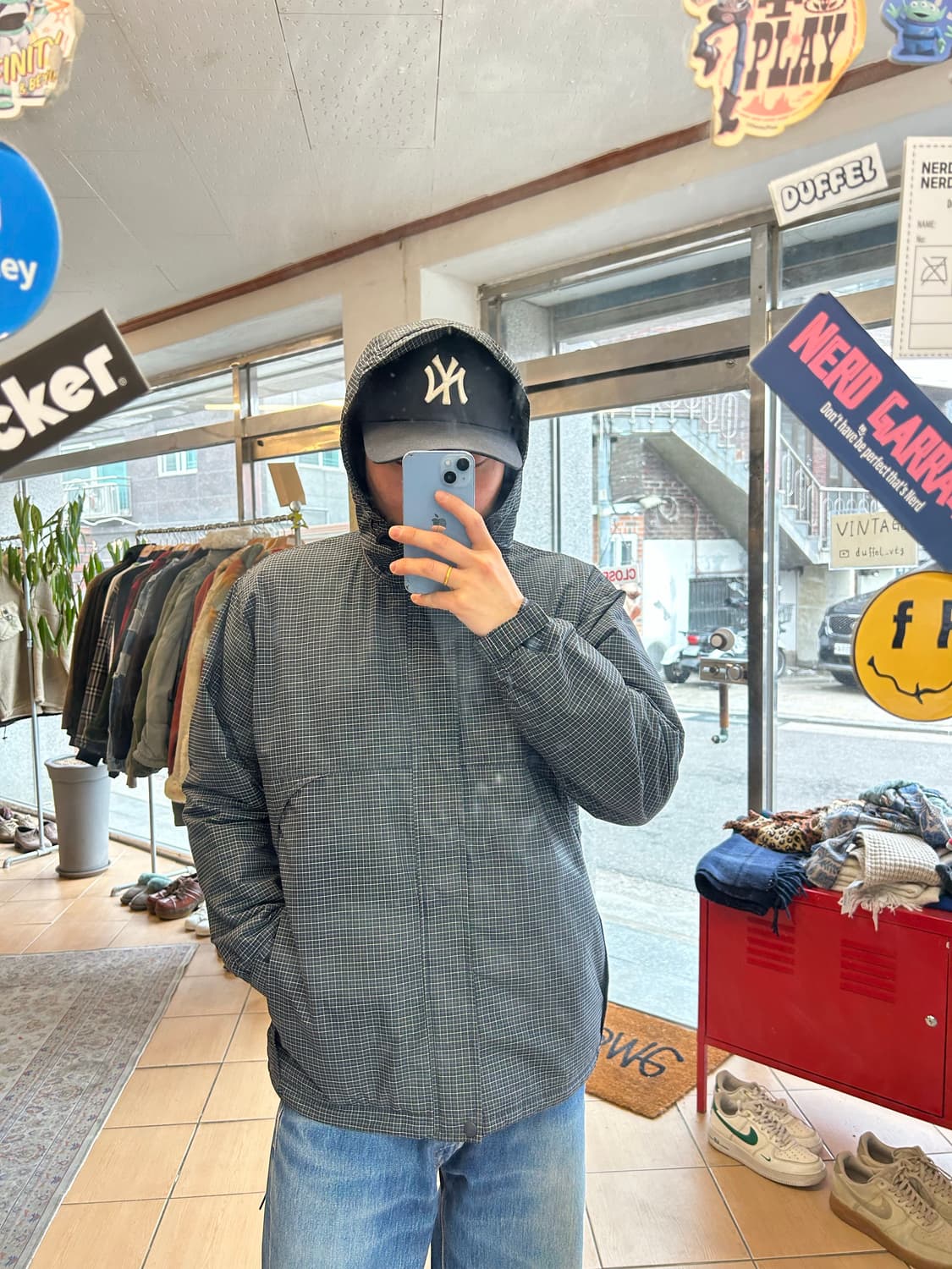 00‘s 컬럼비아 블랙체크 바람막이 상품이미지8