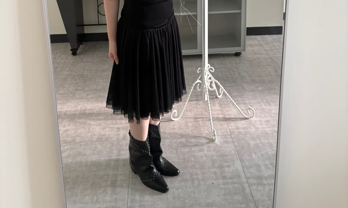 chiffon pleated skirt 상품이미지3