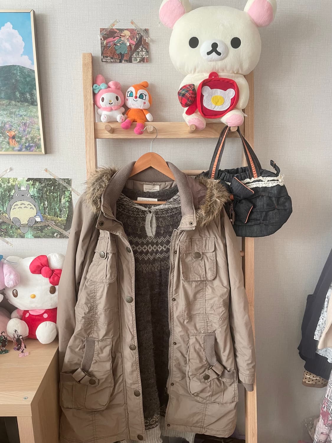 모리걸 빈티지 노르딕 야상 점퍼 set 🤎🤍❄️ 상품이미지6