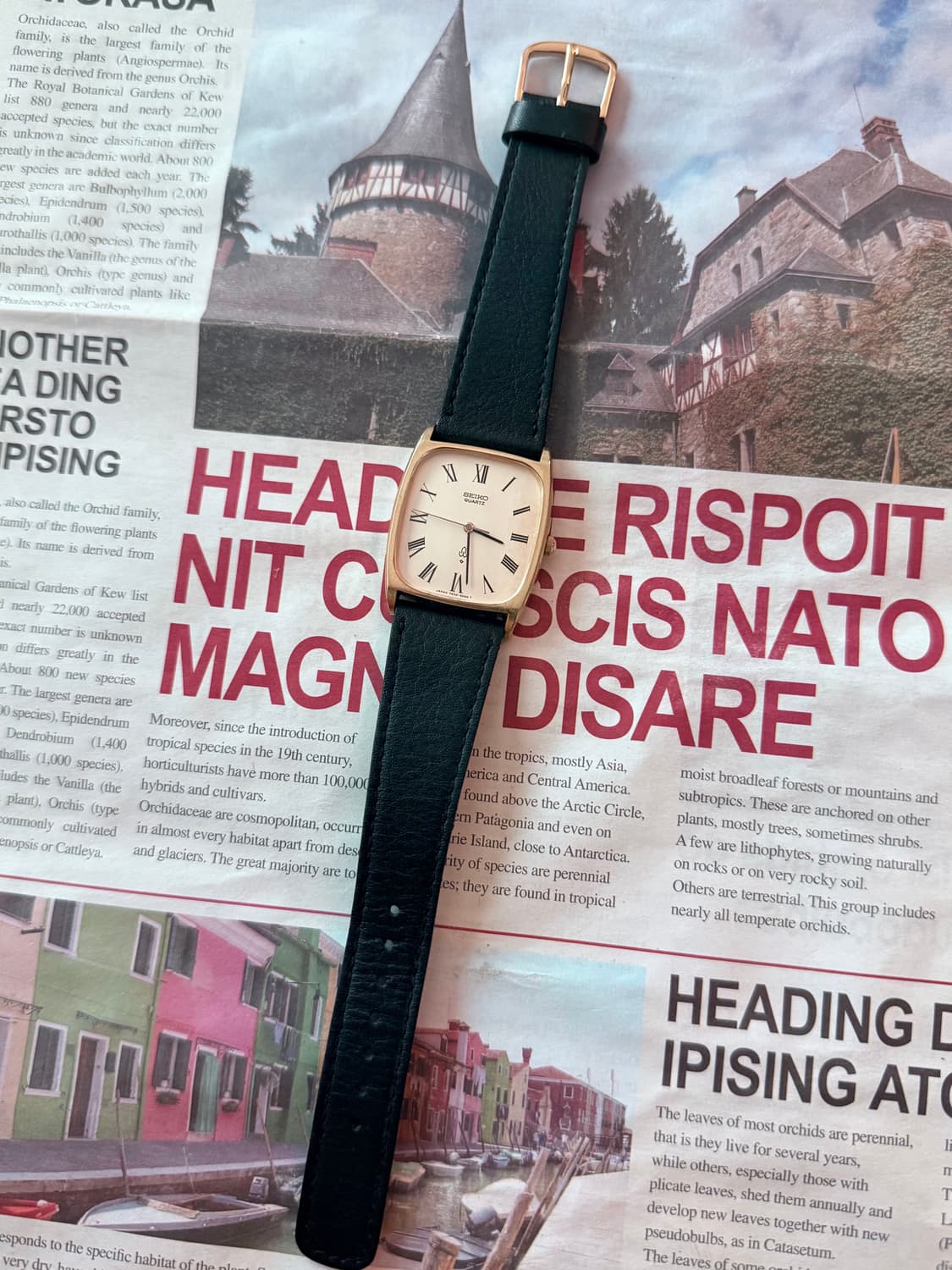 Seiko 세이코 Quartz Square 샴페인 골드 상품이미지2