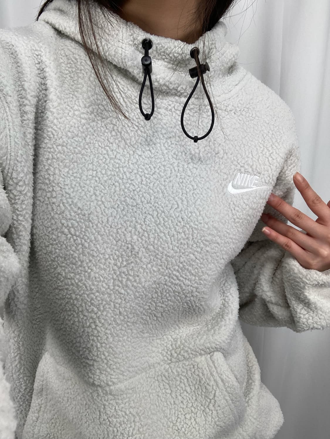 나이키 빅로고 쉐르파 플리스 후리스 후드티 상품이미지1