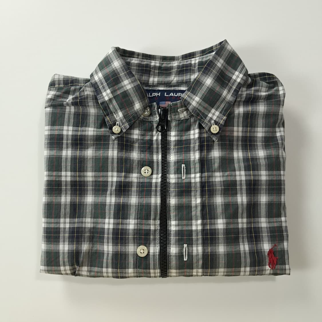 CK398 FREE 폴로 90s 스포츠 클래식 타탄체크 크롭 셔츠 자켓 상품이미지6