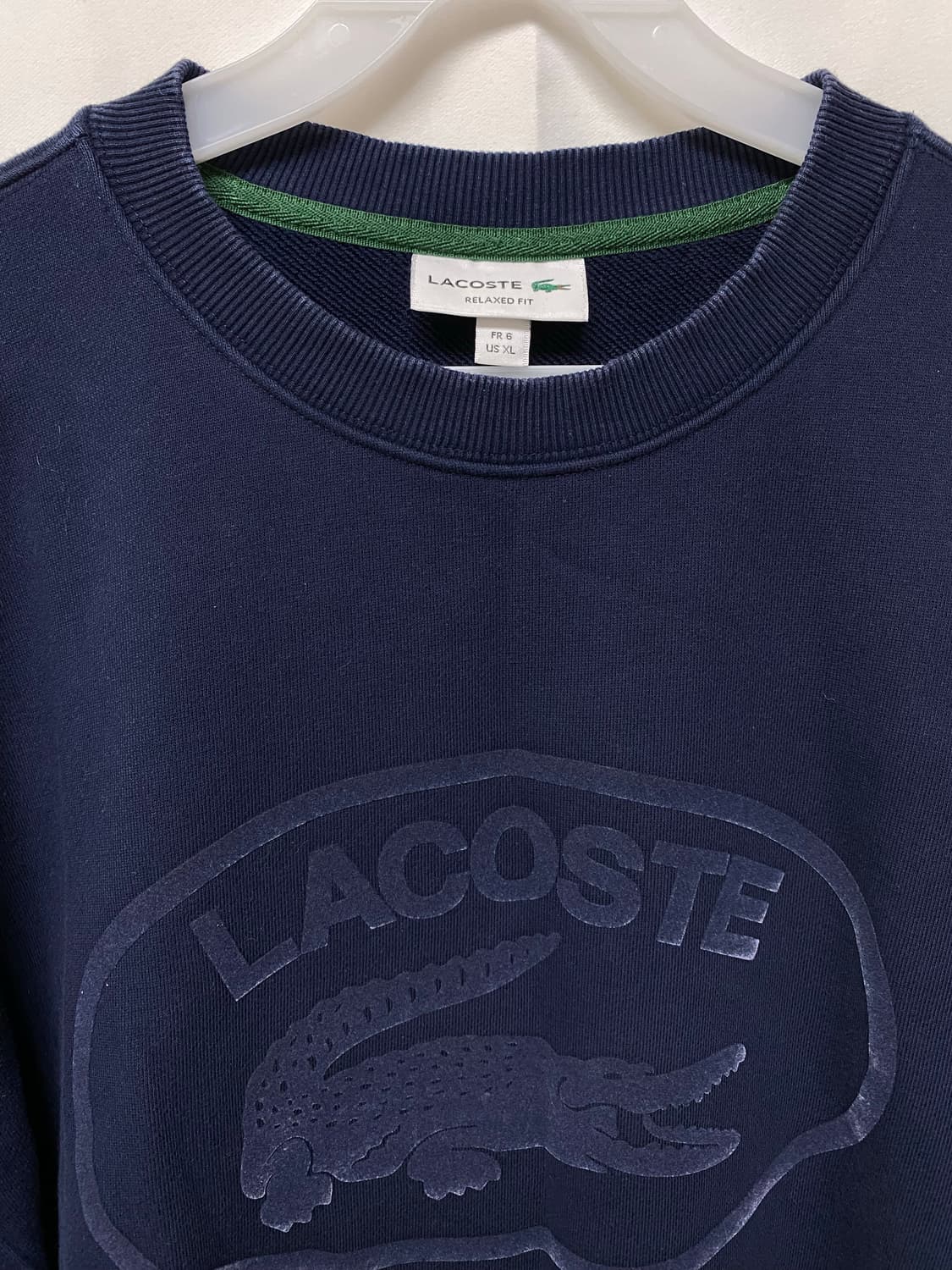라코스테 로고 맨투맨 네이비 XL 상품이미지2