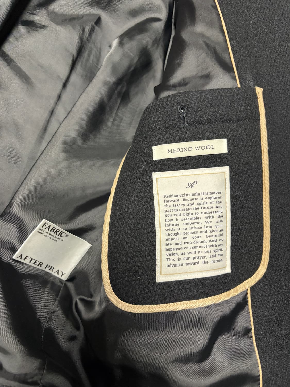 (L사이즈 교환 가능)애프터프레이 리가즈 헤링턴 블루종 블랙  사이즈 M 상품이미지5