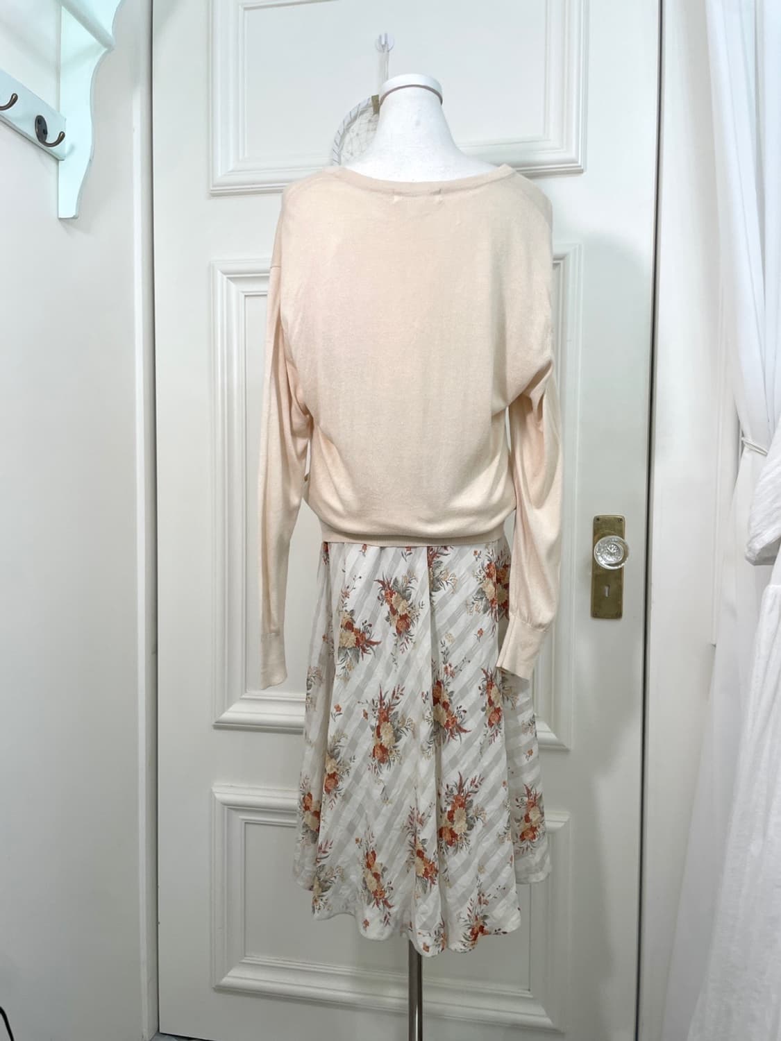 beige ivory flower point skirt 상품이미지8