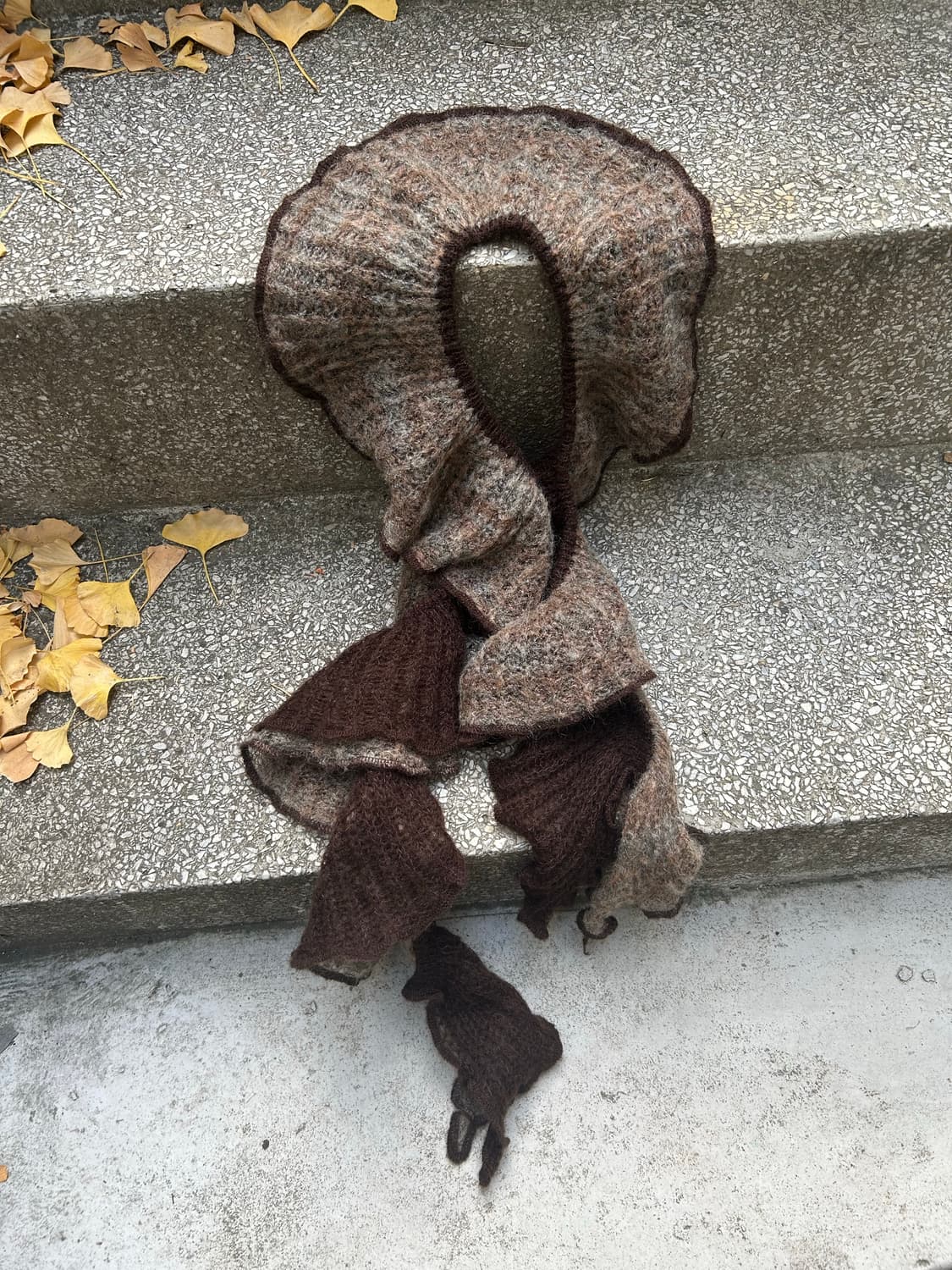 2000s 라떼갸루 모리걸 초코 트위스트 머플러 상품이미지2