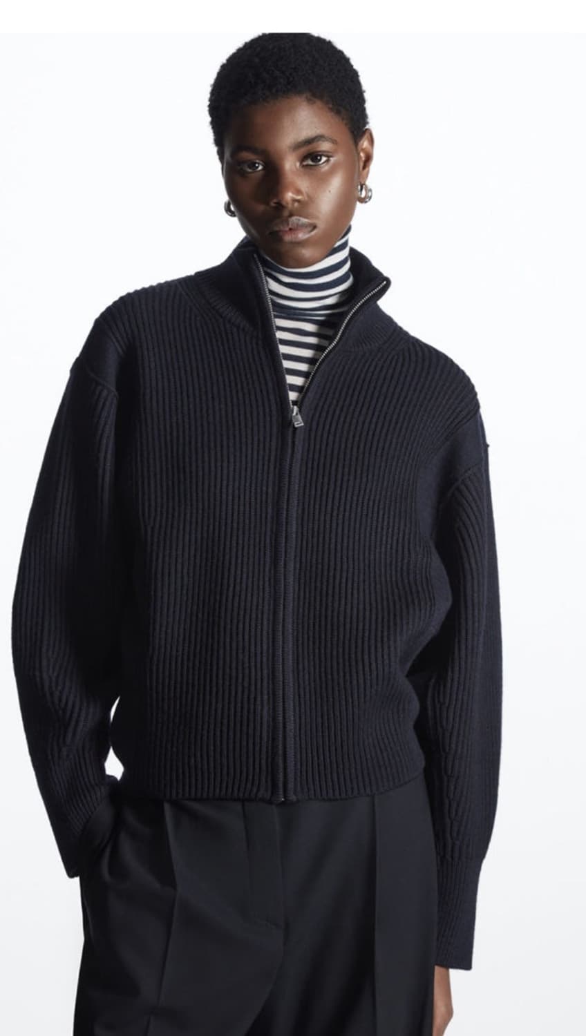 코스 울 니트 집업 / 여성 가디건/ 여자 가디건  상품이미지1