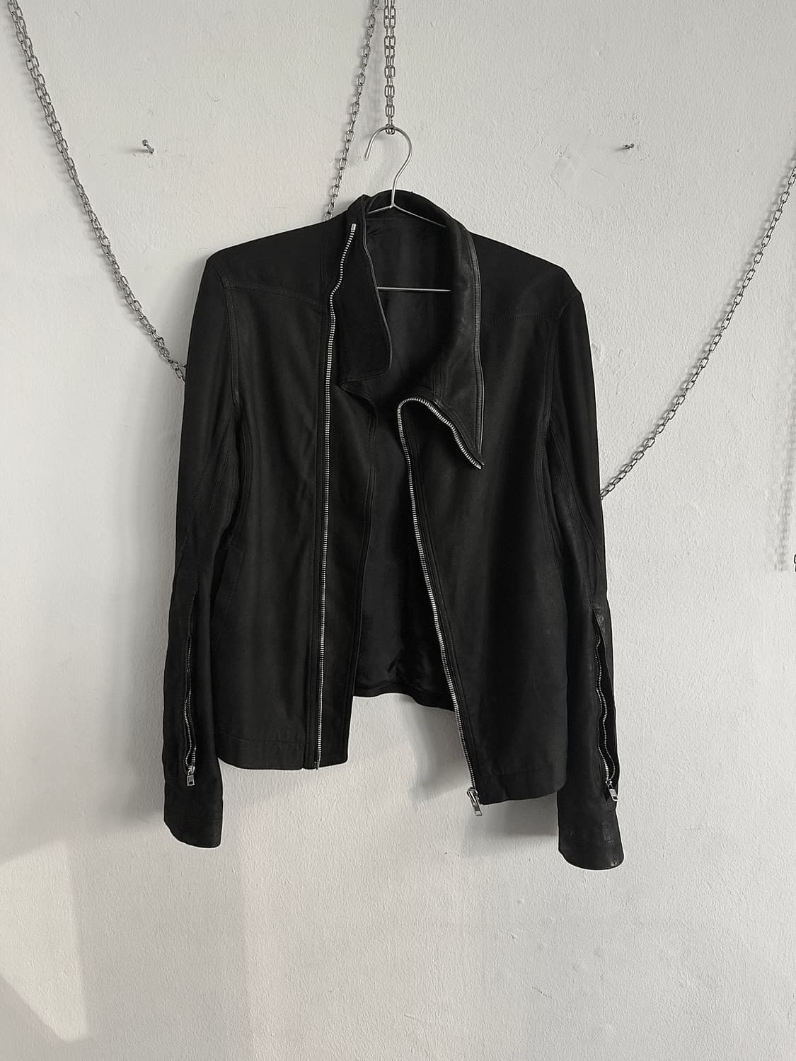 홀드중* 릭오웬스 16SS 포켓슬리브 몰리노 레더자켓 상품이미지1