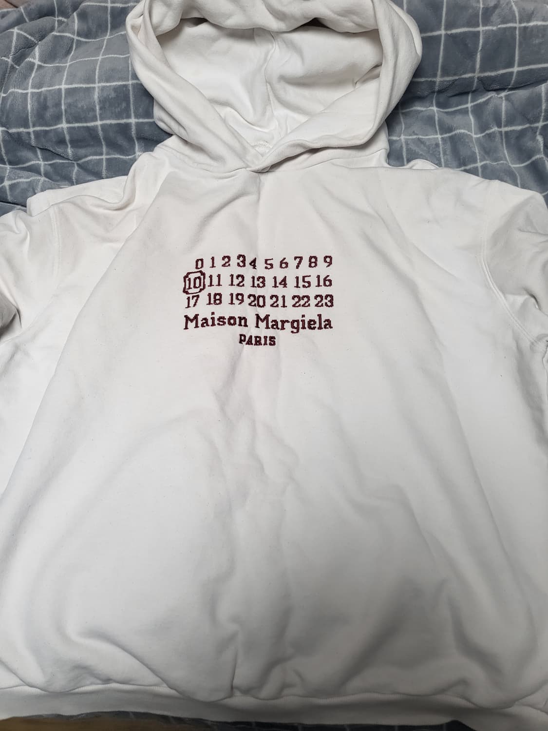 메종 마르지엘라 넘버링 화이트 후드티 52 상품이미지1