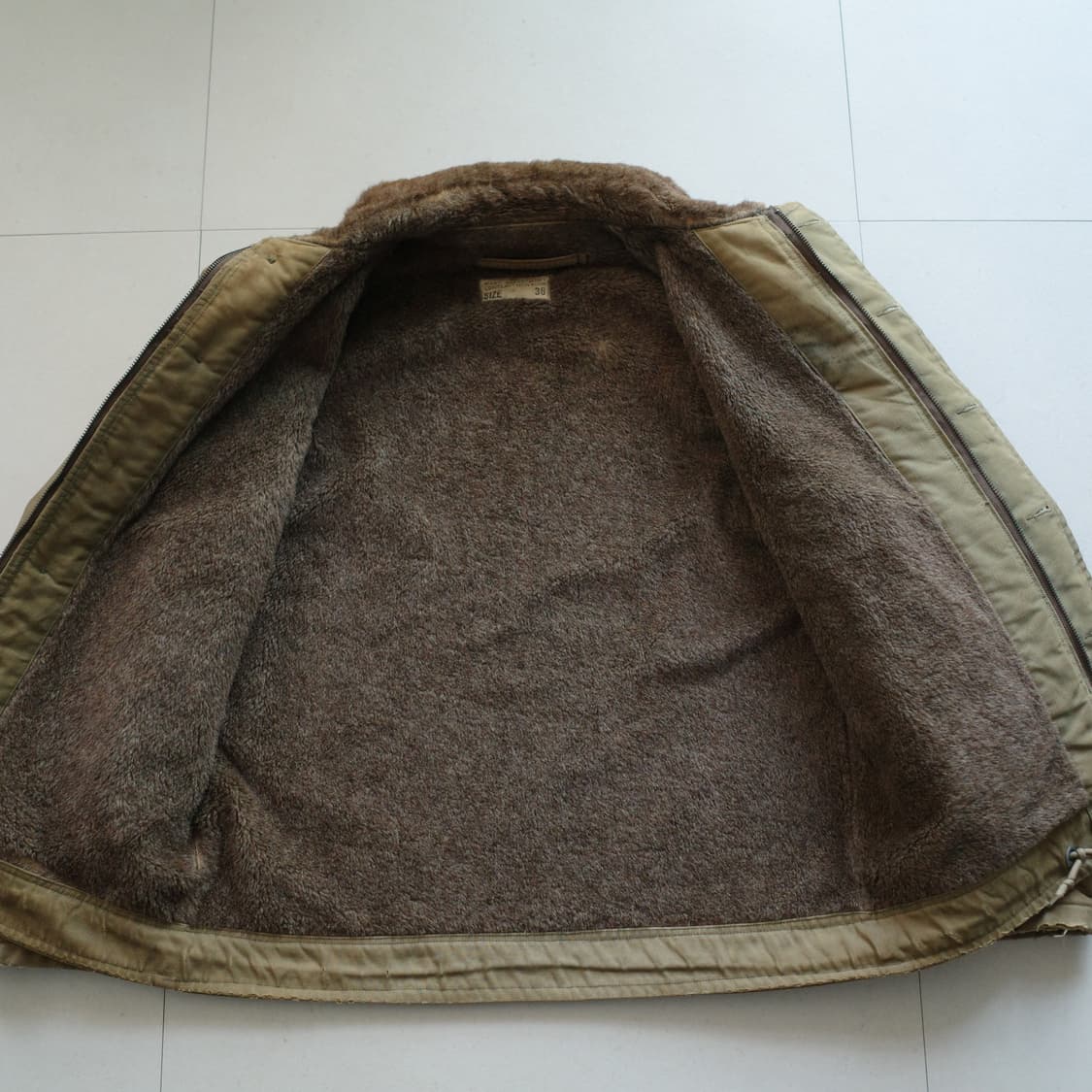 40s WWII 미해군 오리지널 USN 덱지켓 NXsx 38 상품이미지4