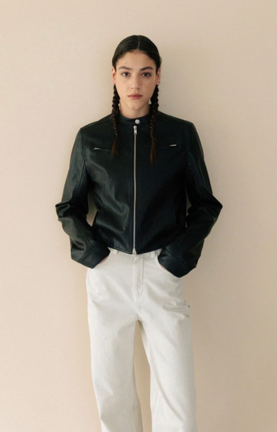 Le 르 / 페이크레더 바이크자켓 상품이미지1