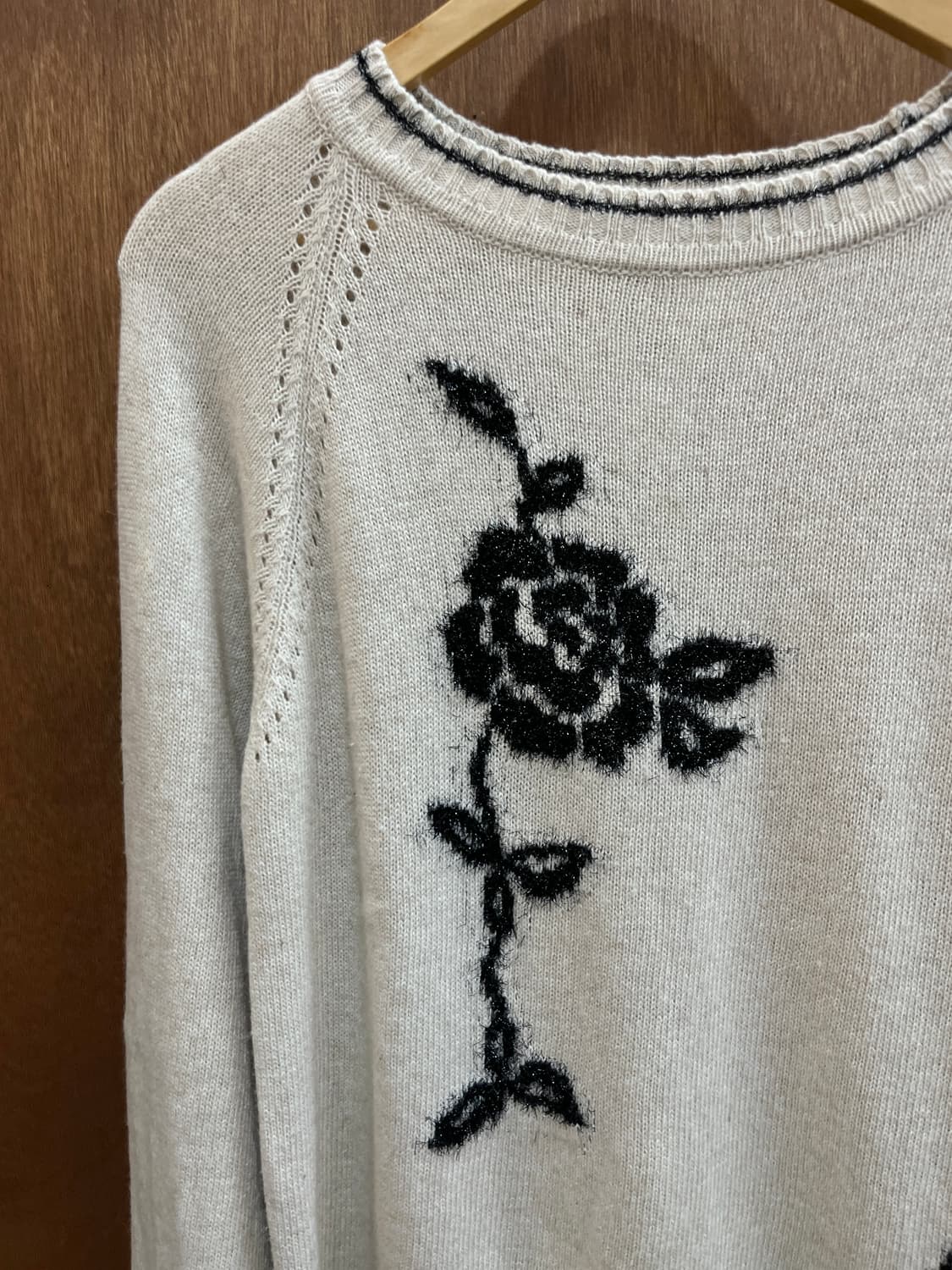 Mou 이탈리안 로즈 스웨터 오트밀 상품이미지8