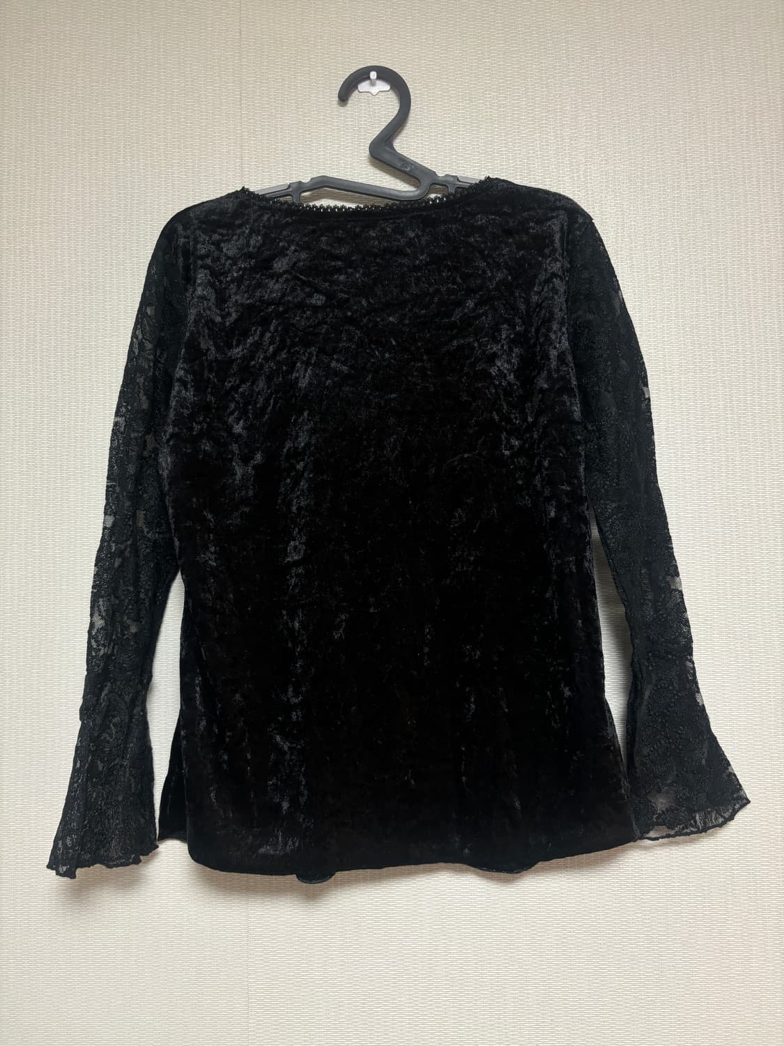 시스루 벨벳 리본 탑 상품이미지5