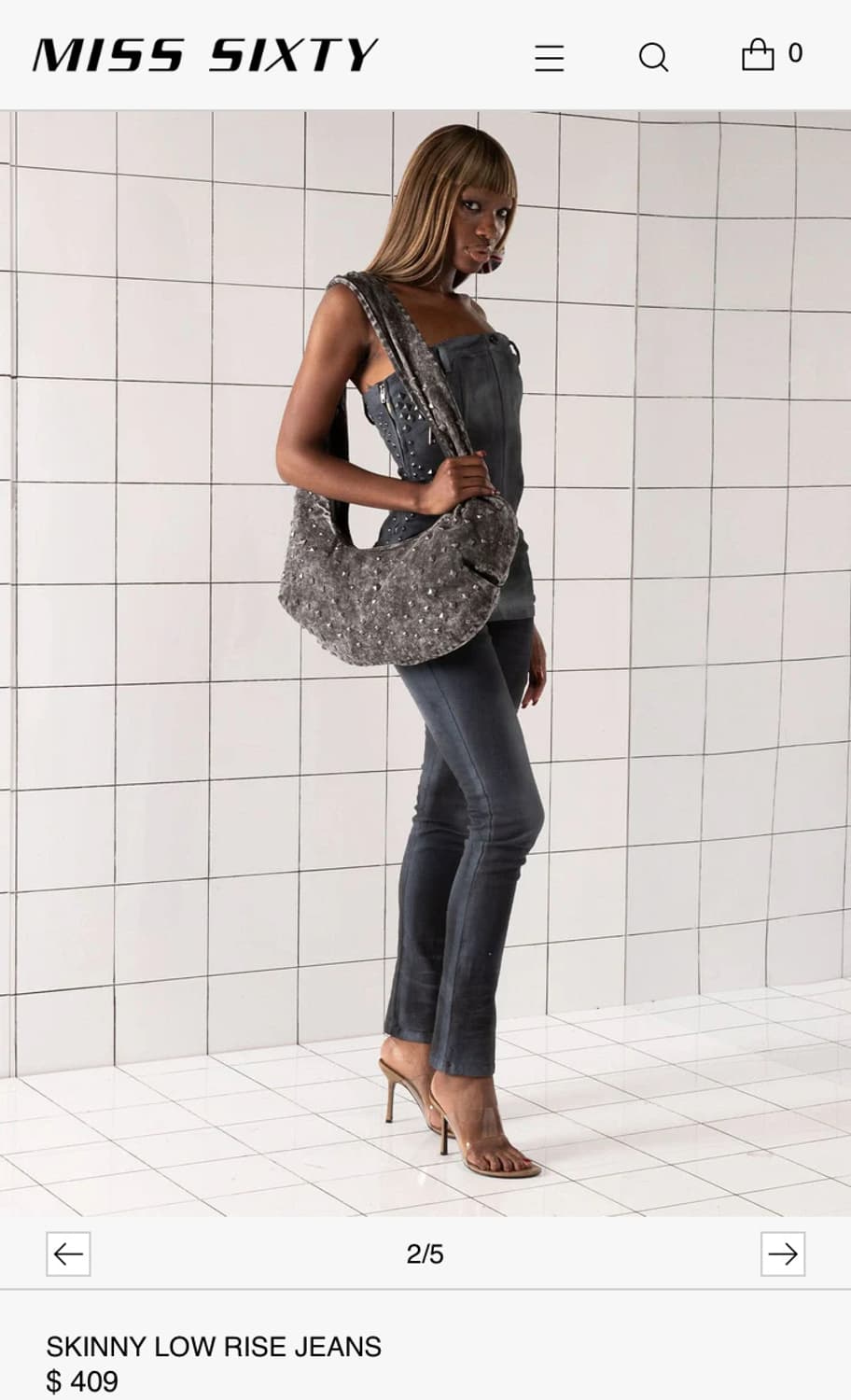 Mowalola x Miss Sixty 스키니 로우라이즈 진 상품이미지1