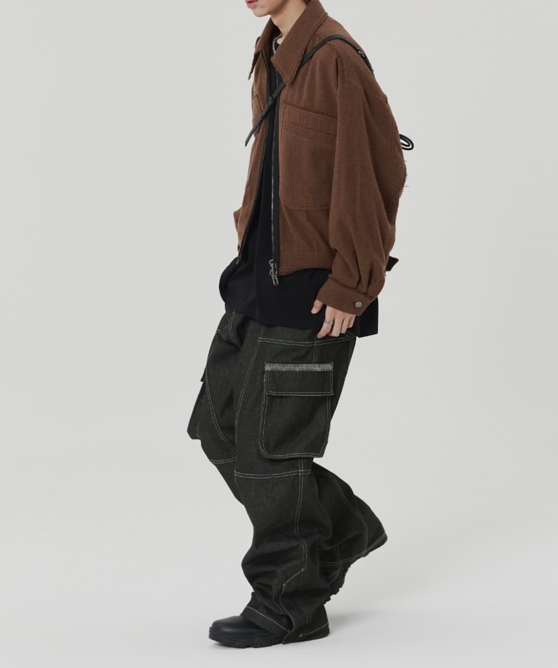 메종미네드 오블리크 패치 데님 48 상품이미지4