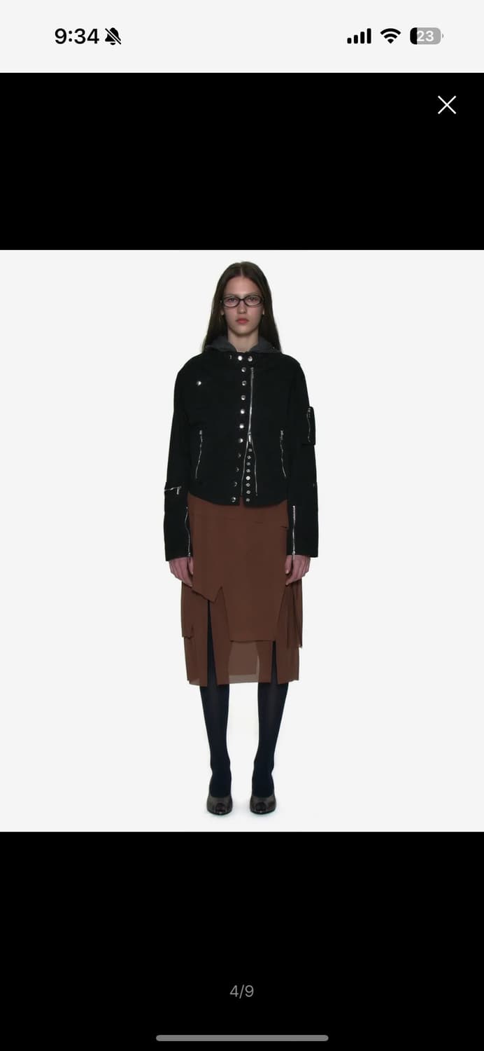 파르티멘토 우먼 라이트 코튼 바이커 자켓 블랙 M 상품이미지4