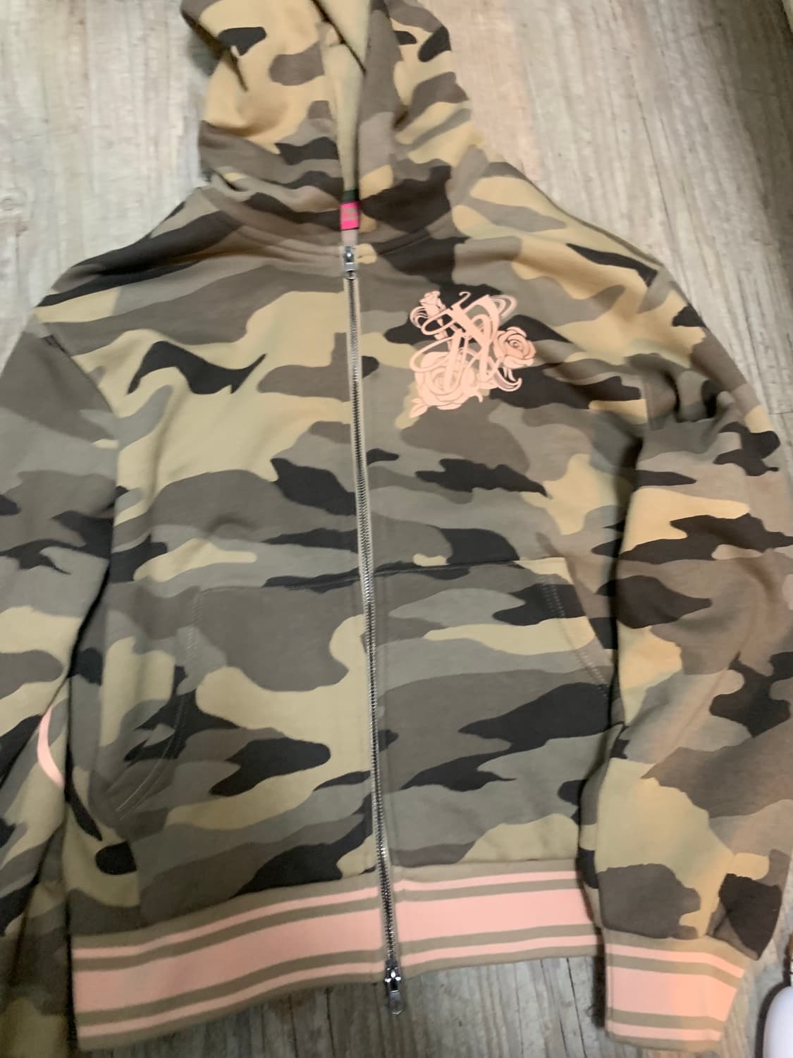 nyxx emblem printing hood zipup brown 상품이미지3