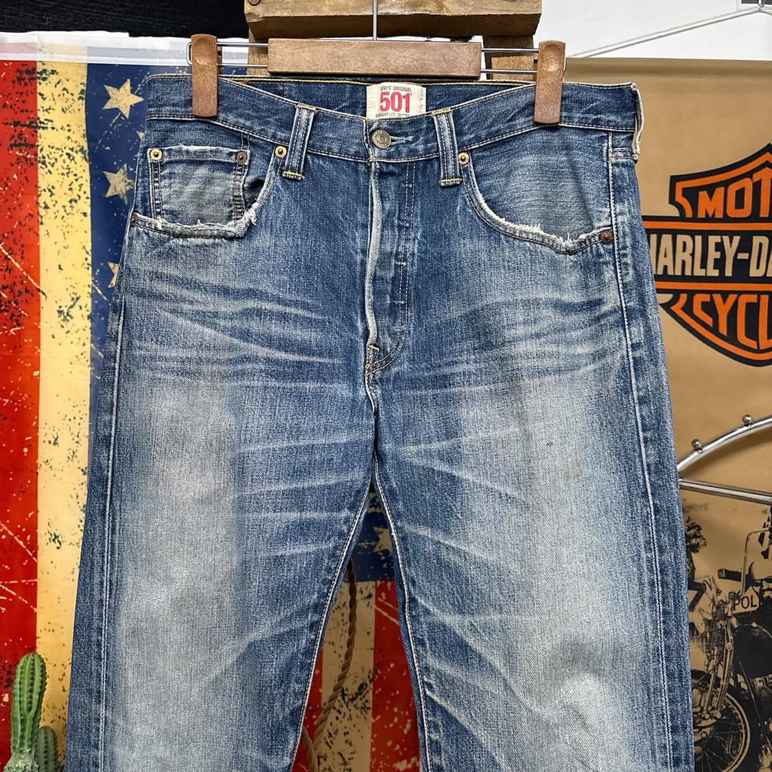 00s 리바이스 오리지널 501 빈티지 페이딩 데님팬츠 N942 상품이미지6