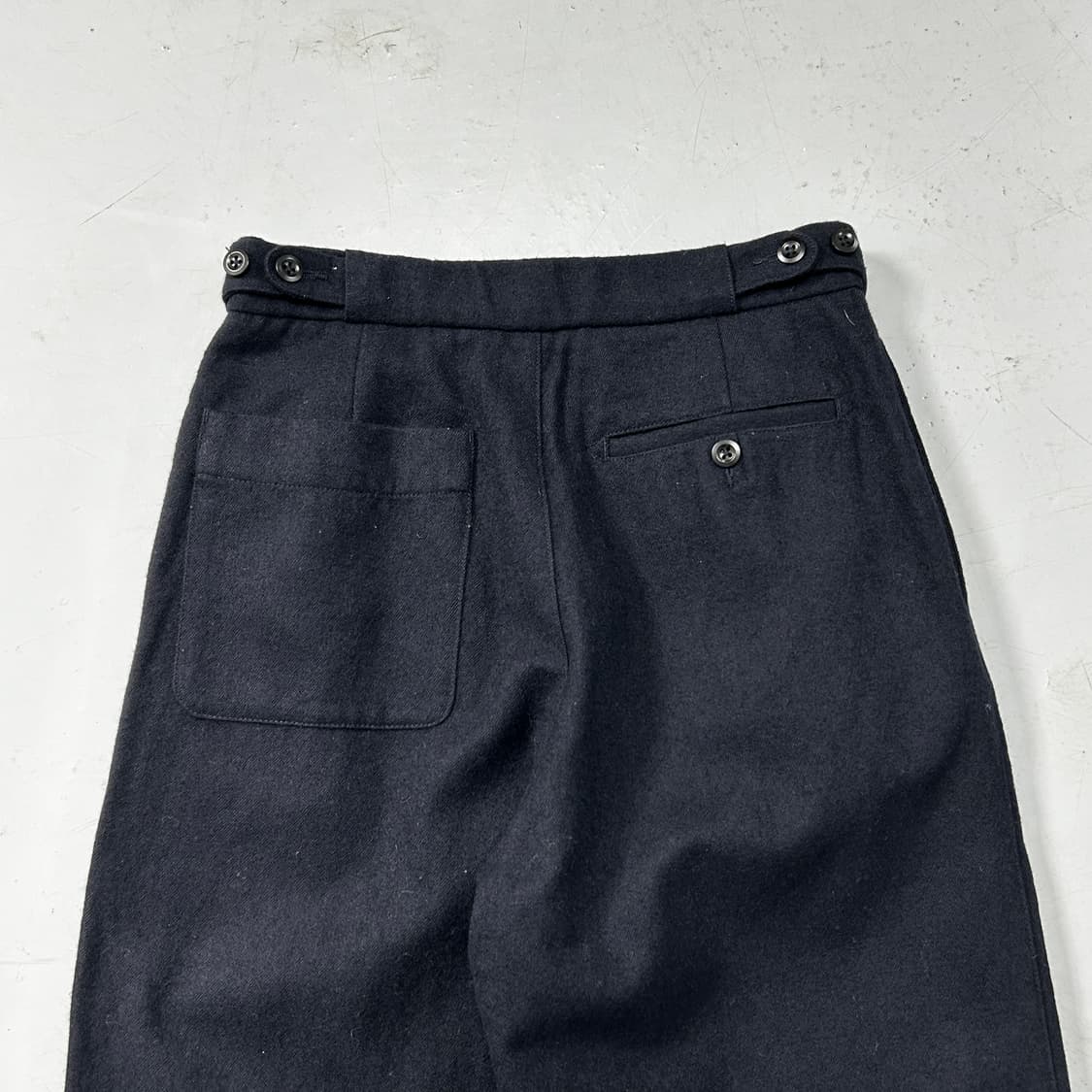 MHL 네이비 울 와이드팬츠 상품이미지5