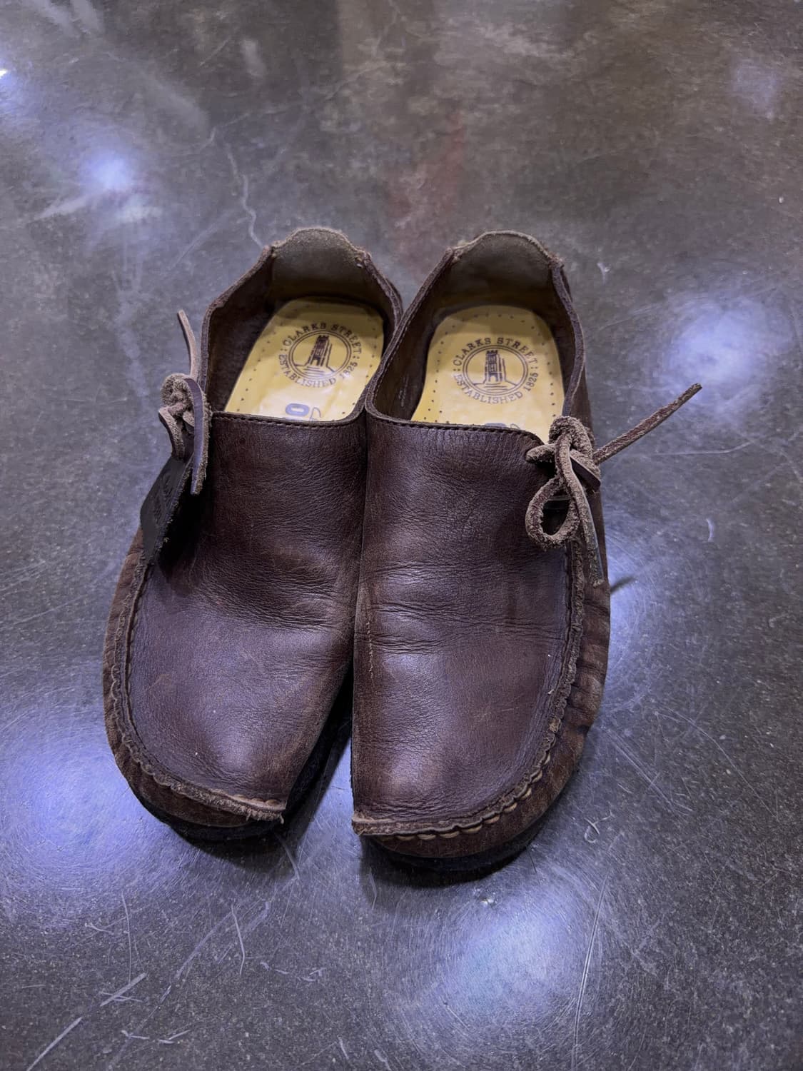 클락스 러그 브라운 가죽 모카신 슈즈 UK 5(240) 상품이미지2