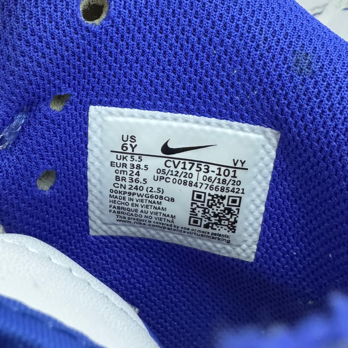 나이키 에어포스 1 하이 07 화이트 로얄블루 240 상품이미지8