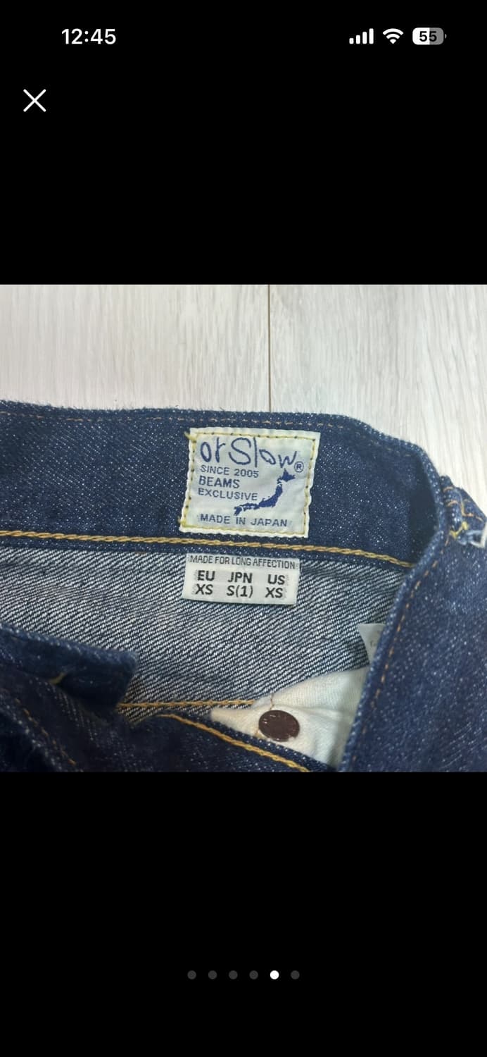 오어슬로우orslow 셀비지 데님 S 상품이미지5