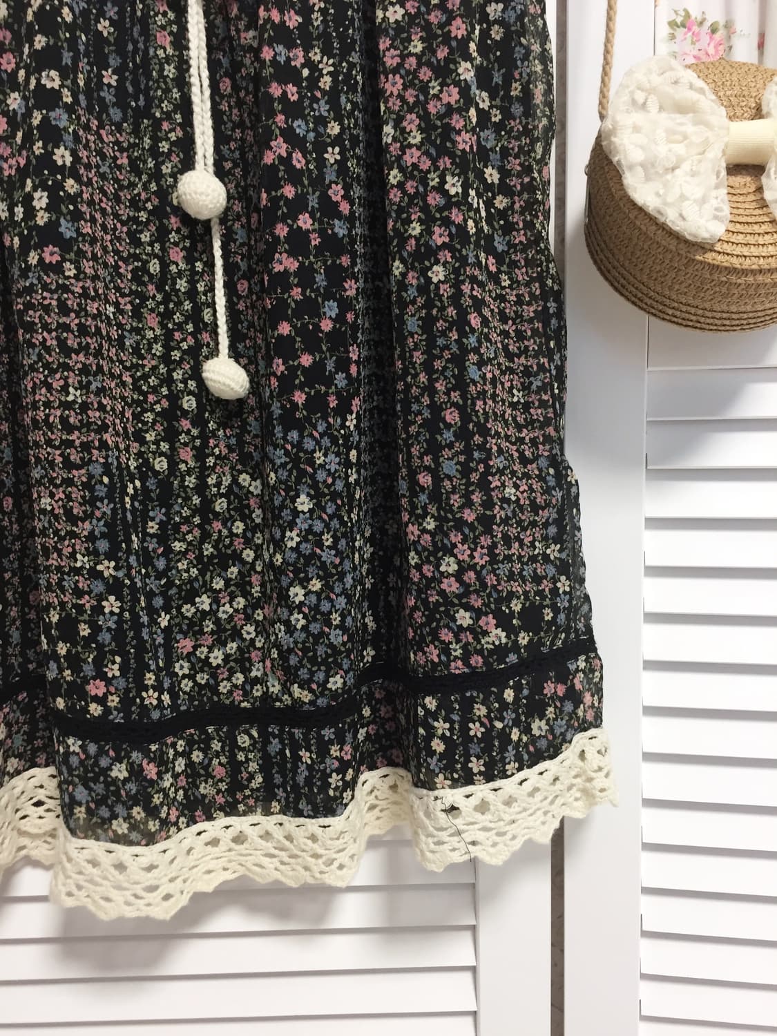 빈티지 블랙 크로셰 슬리브리스 상품이미지4