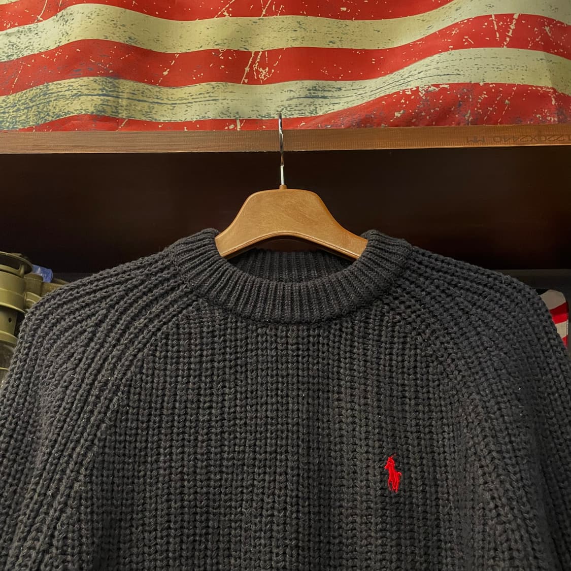 폴로 랄프로렌 신형 라벨 헤비 울 모크 넥 니트 스웨터 컨트리 상품이미지3